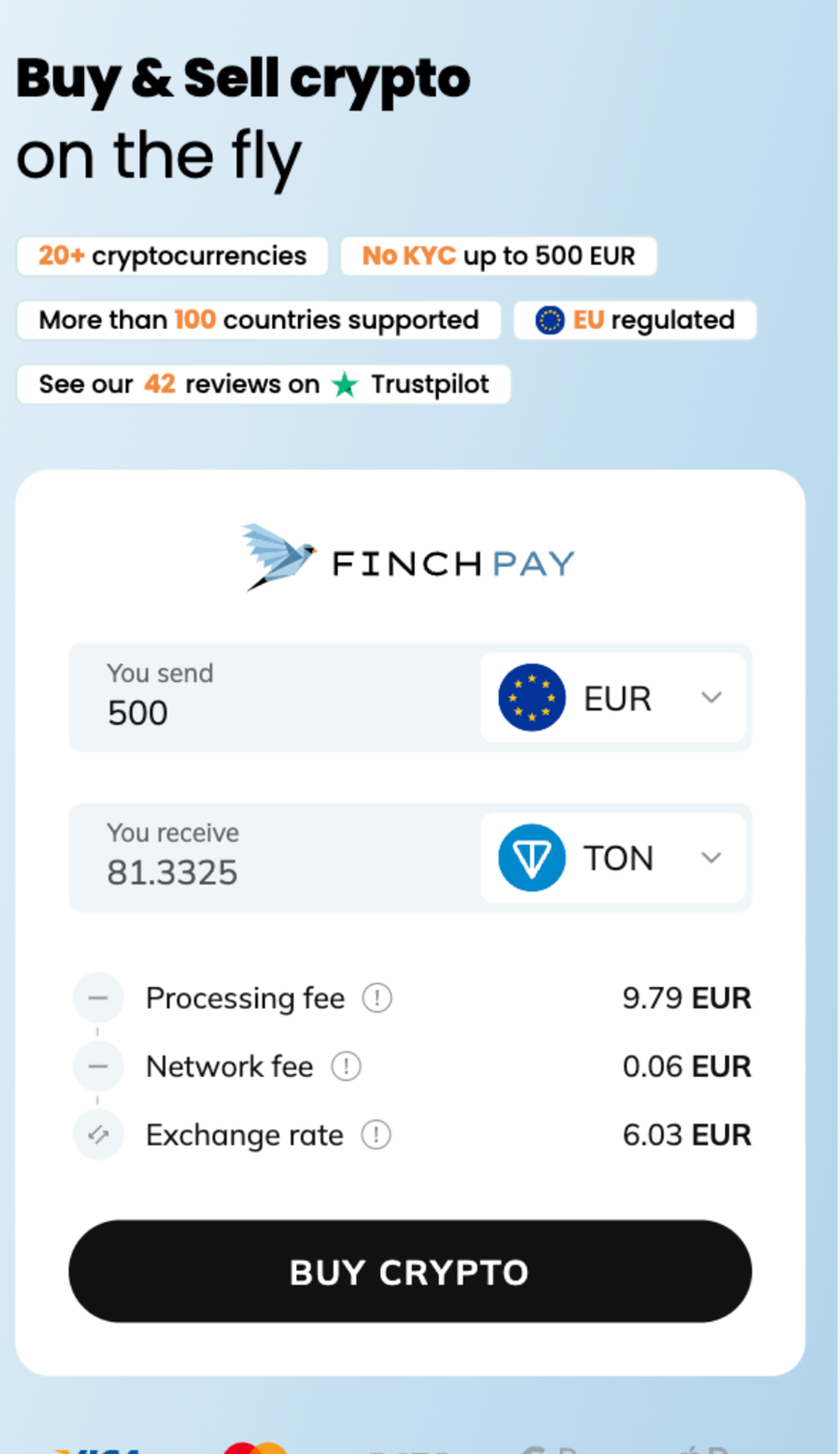 FinchPay в Телеграм — скриншот 1