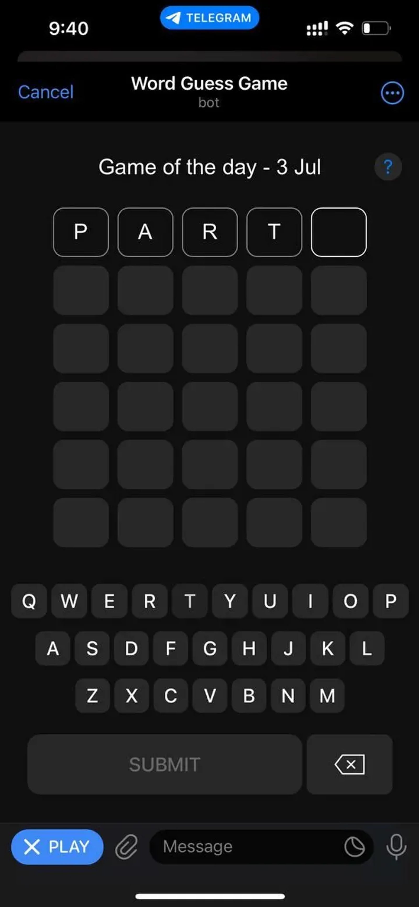Word Guess - Wordle Game в Телеграм — скриншот 2