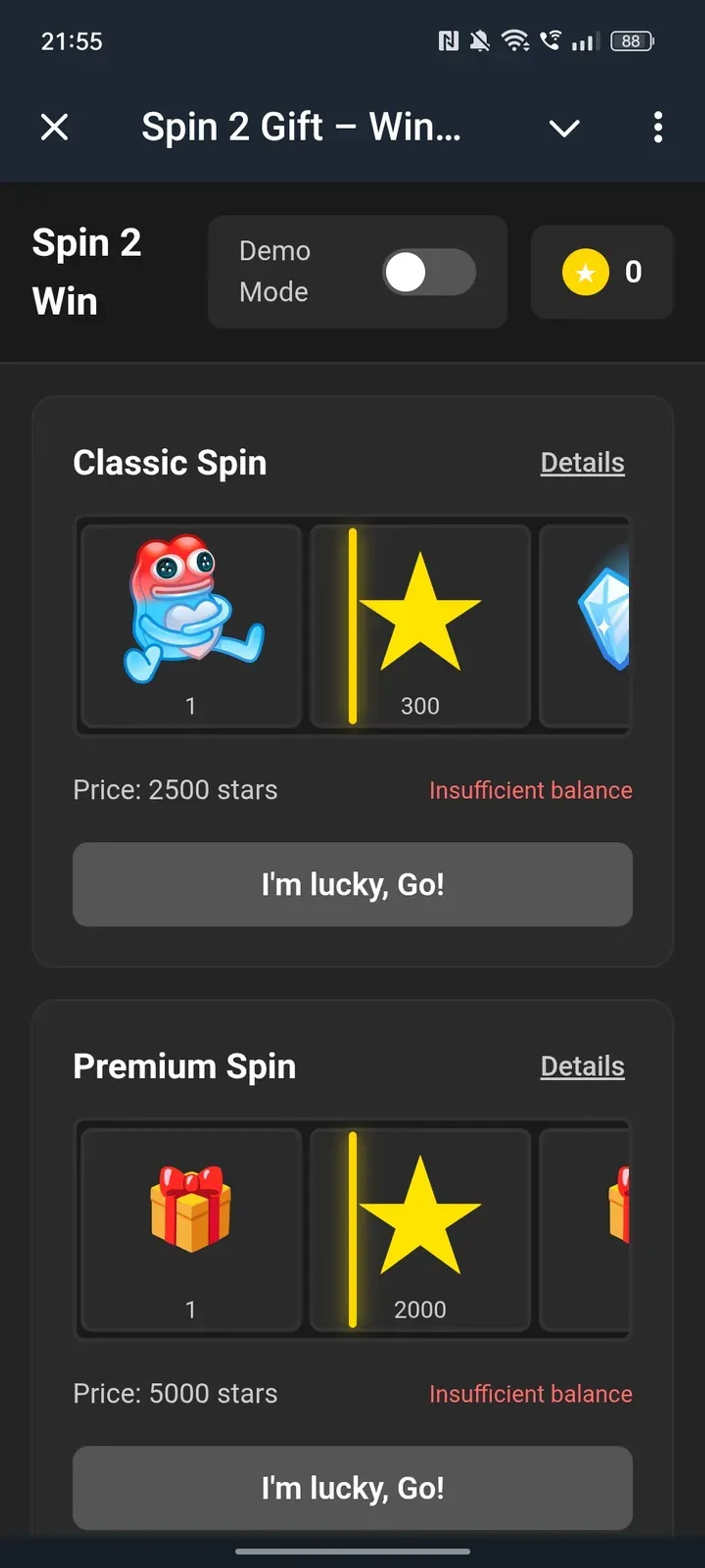 Spin 2 Gift – Win Telegram Gifts Instantly! в Телеграм — скриншот 1