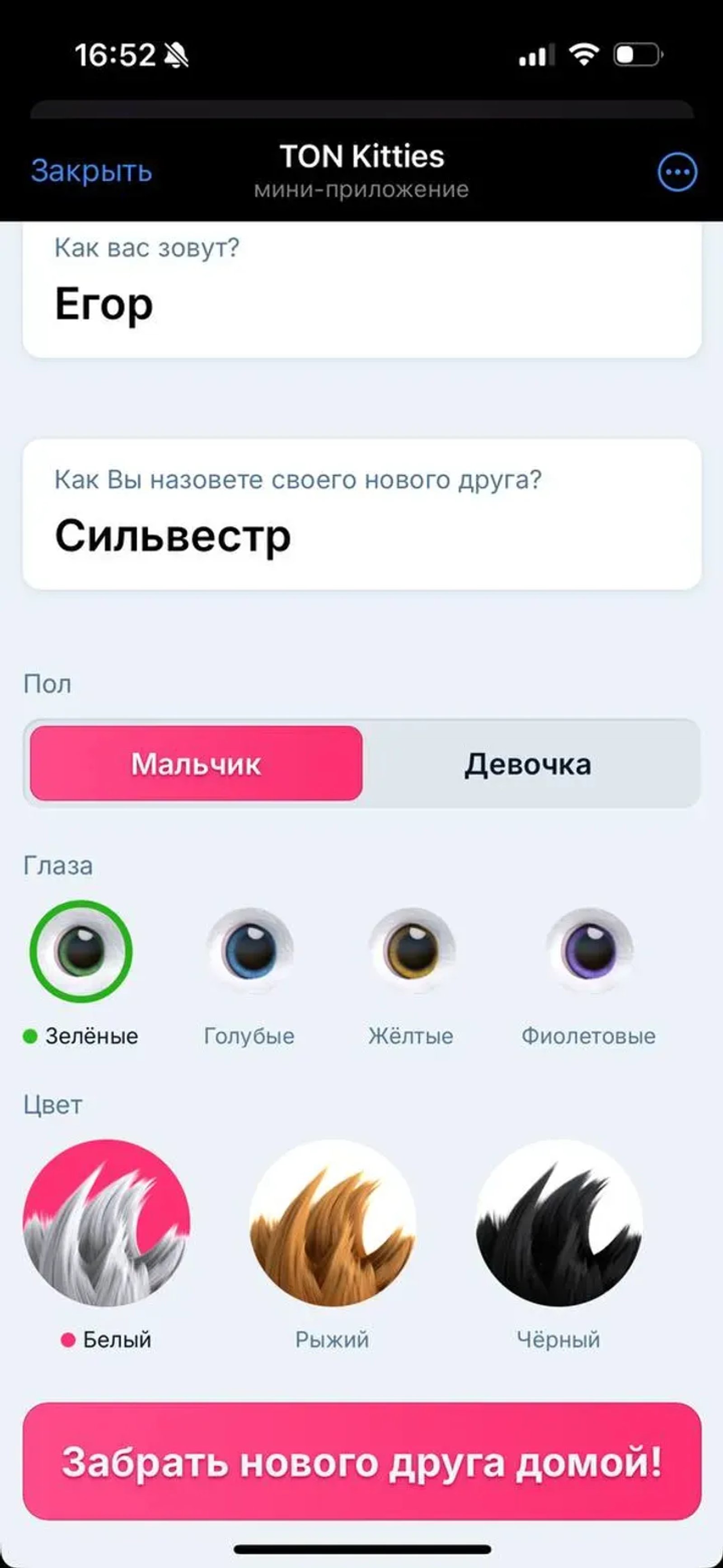 TON Kitties в Телеграм — скриншот 3
