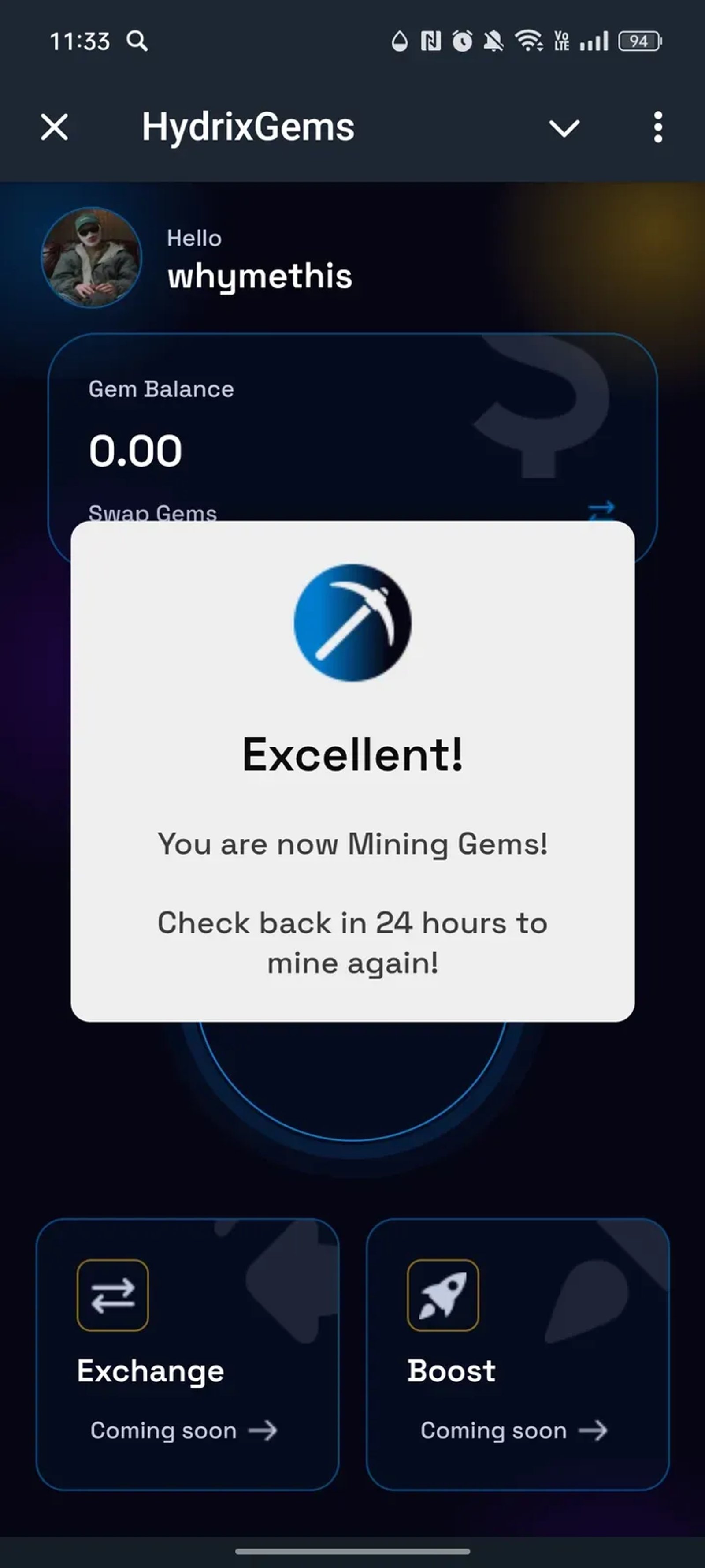 HydrixGems в Телеграм — скриншот 2