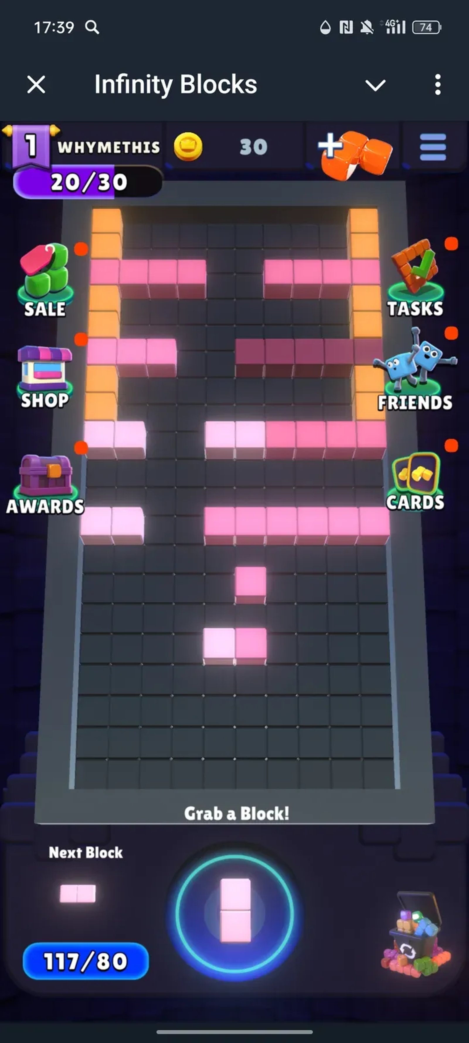 Infinity Blocks в Телеграм — скриншот 1