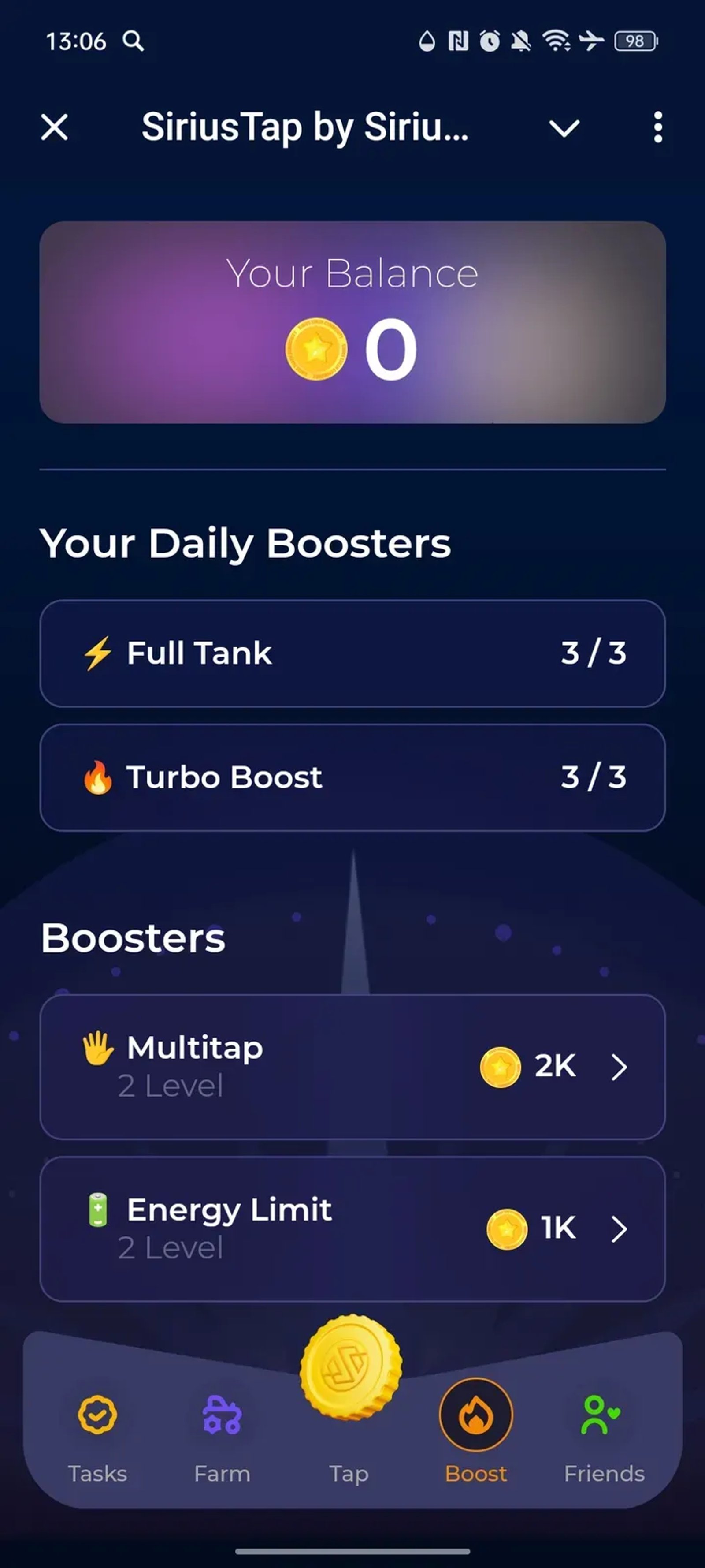 SiriusTap by Siriuspad в Телеграм — скриншот 2