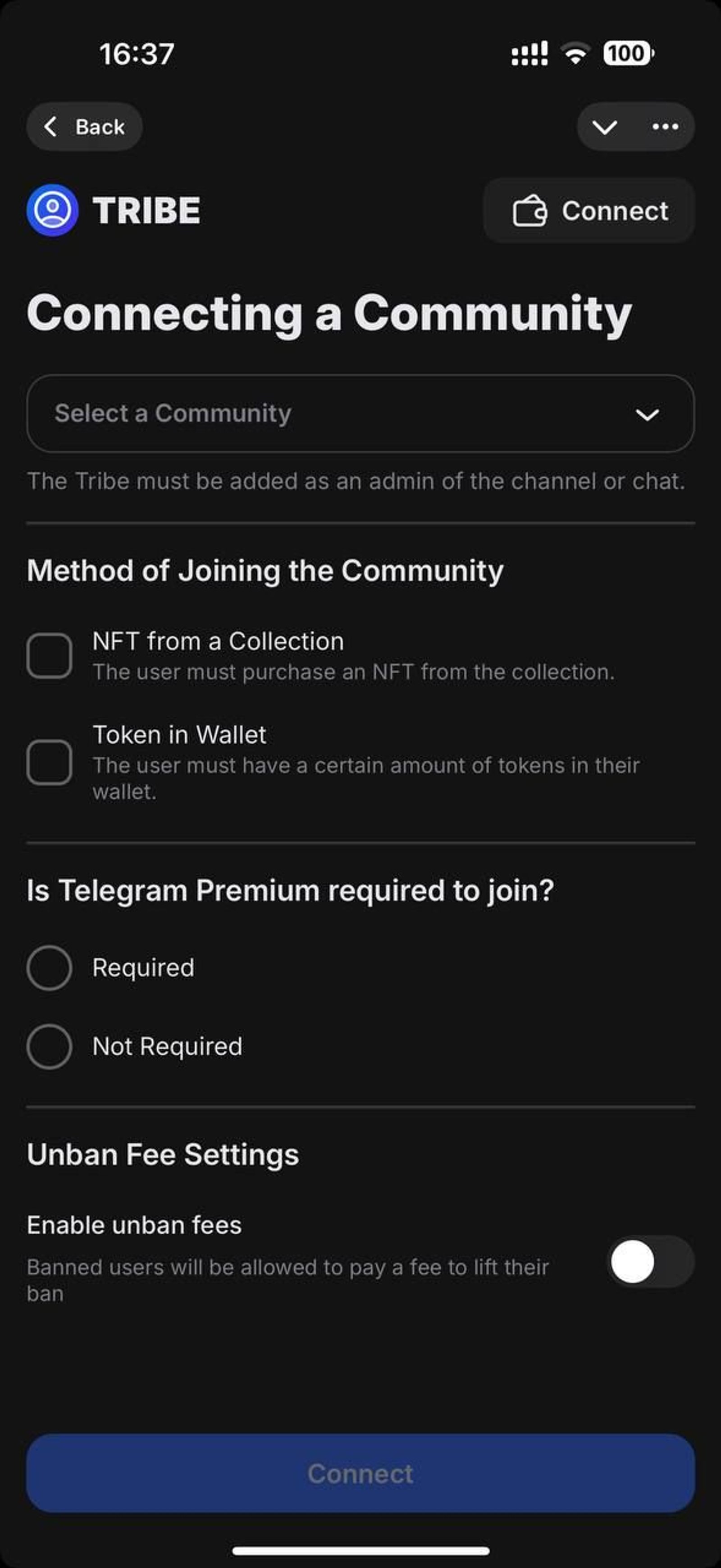 Tribe в Telegram — скриншот 4