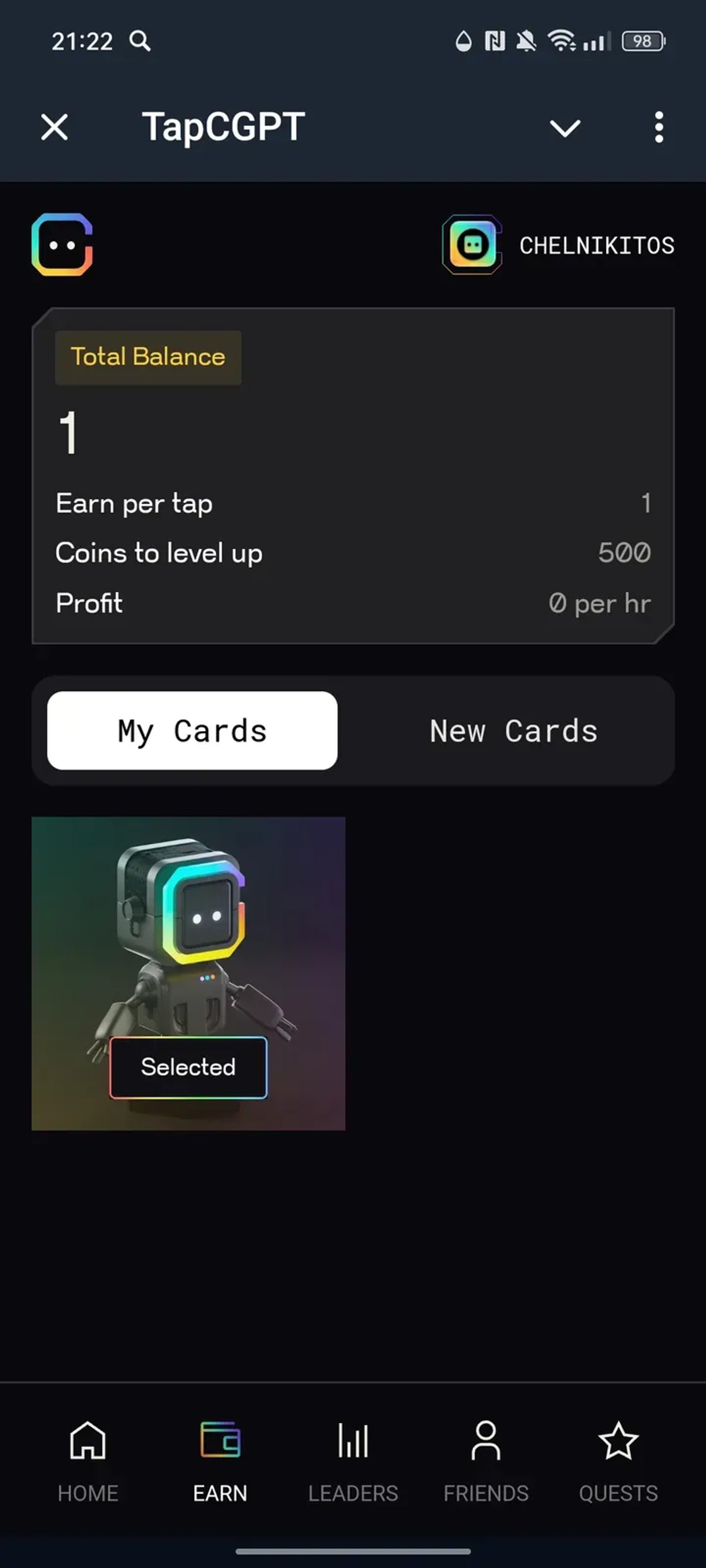 TapCGPT в Телеграм — скриншот 2
