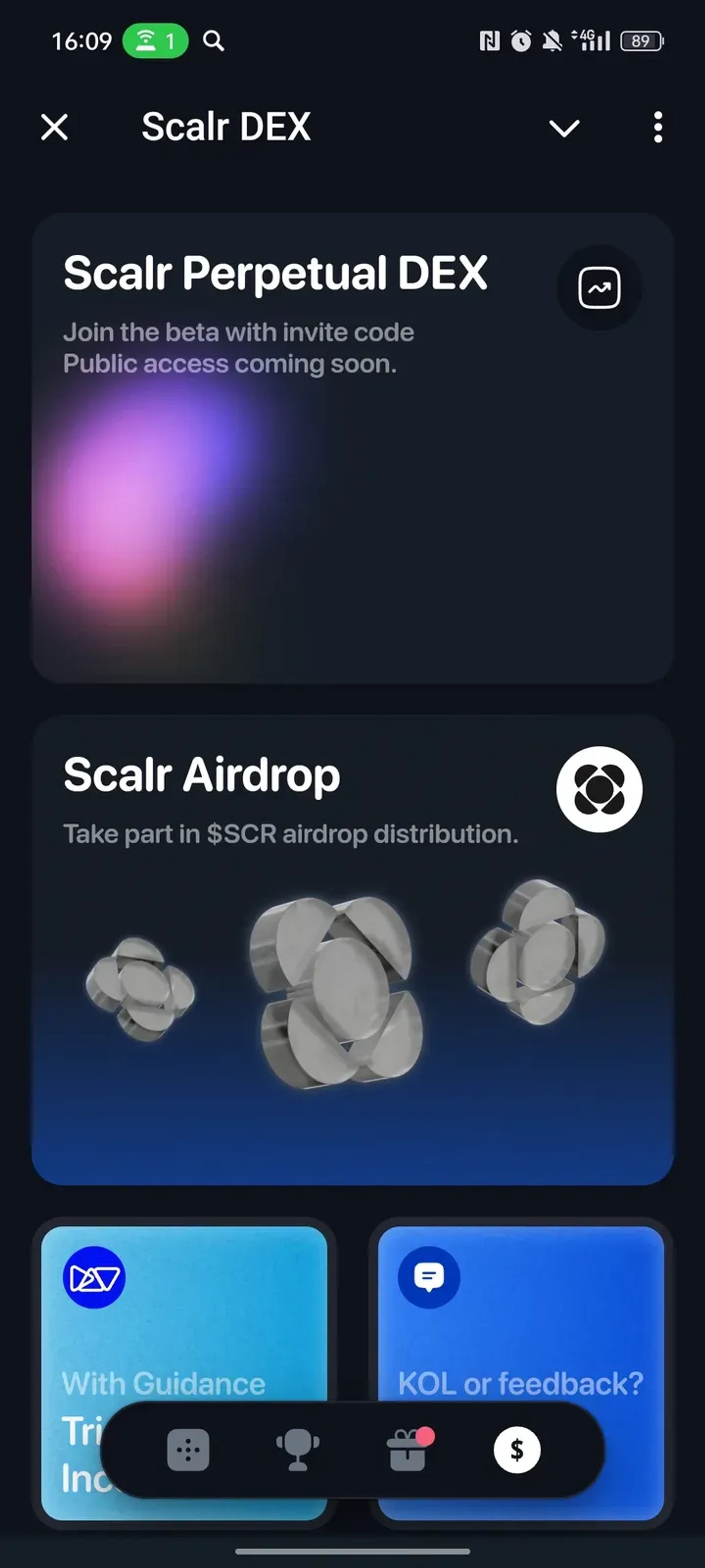Scalr DEX в Телеграм — скриншот 4