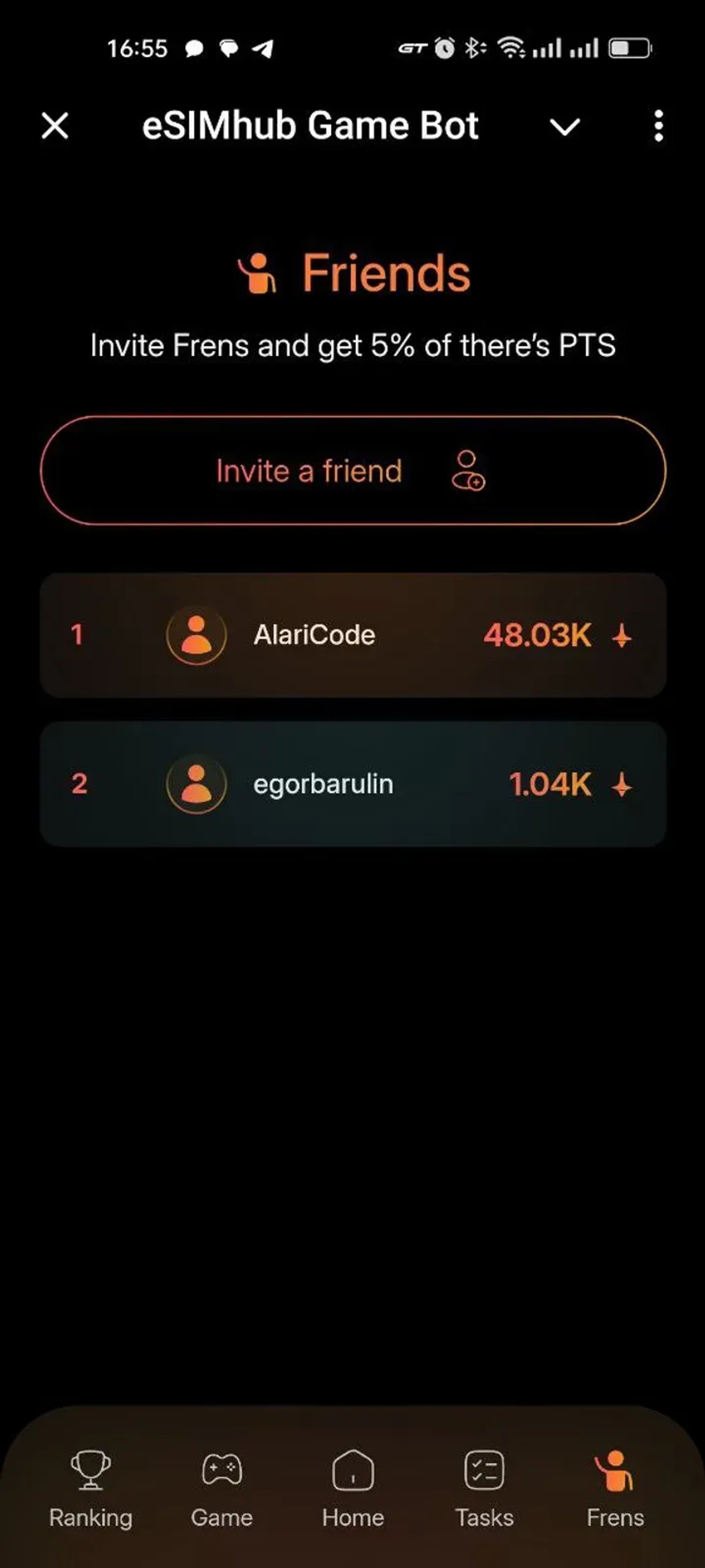 eSIMhub Game Bot в Телеграм — скриншот 1