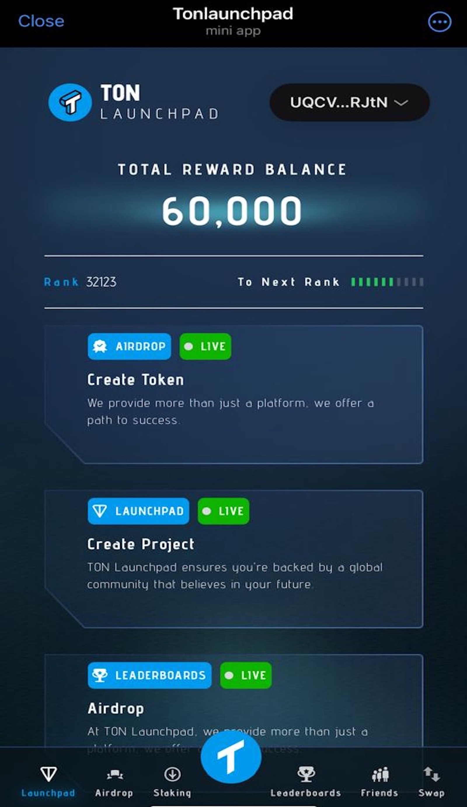Ton Launchpad в Телеграм — скриншот 3