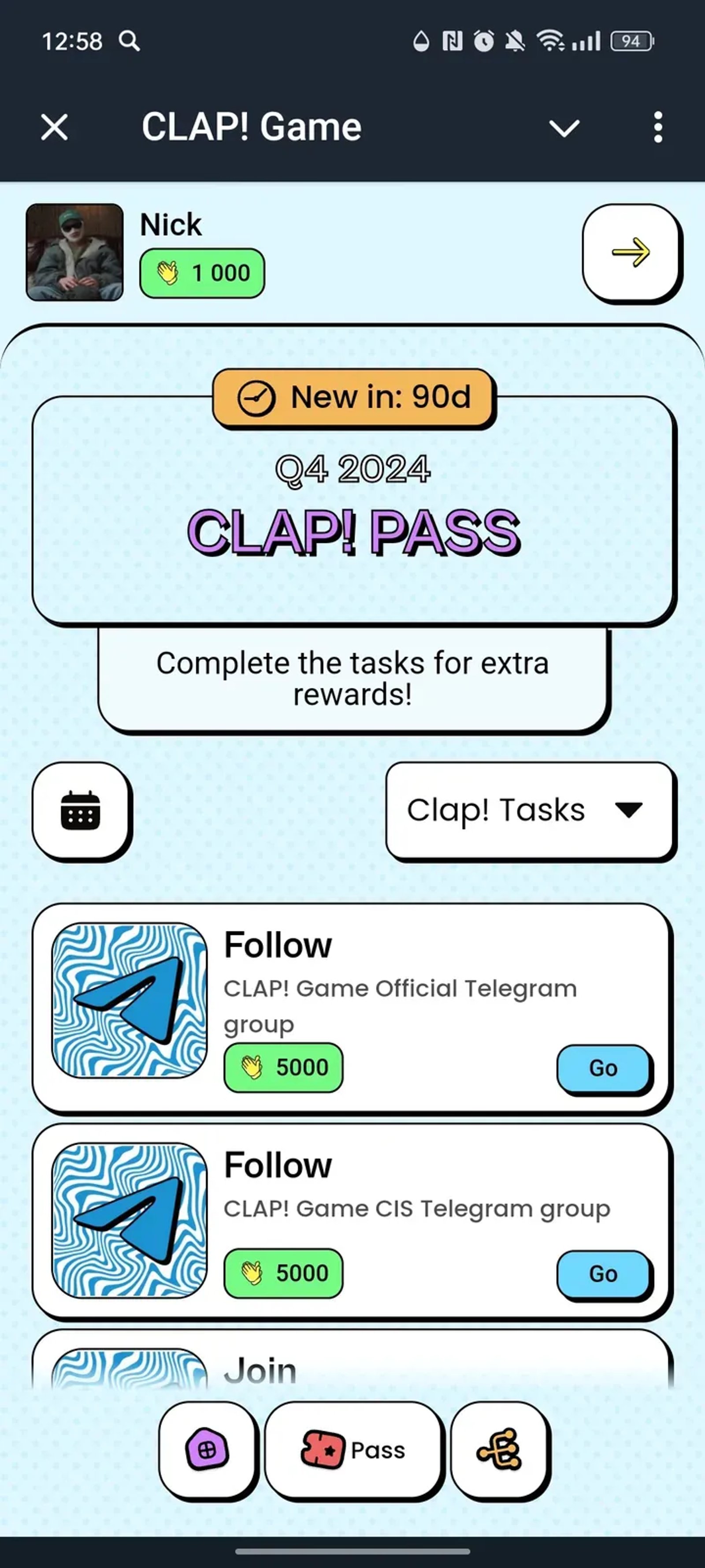 CLAP! Game в Телеграм — скриншот 2