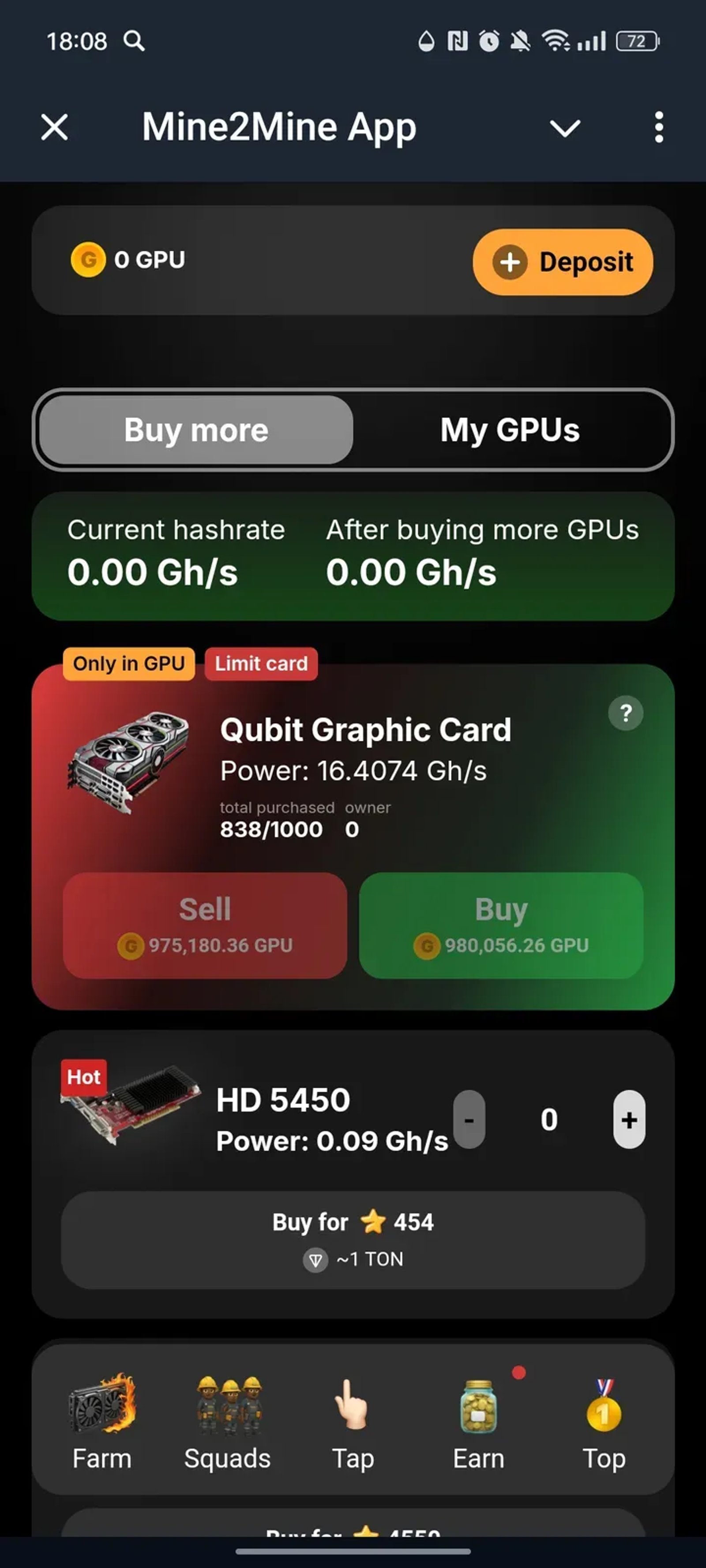 Mine2Mine App в Телеграм — скриншот 2