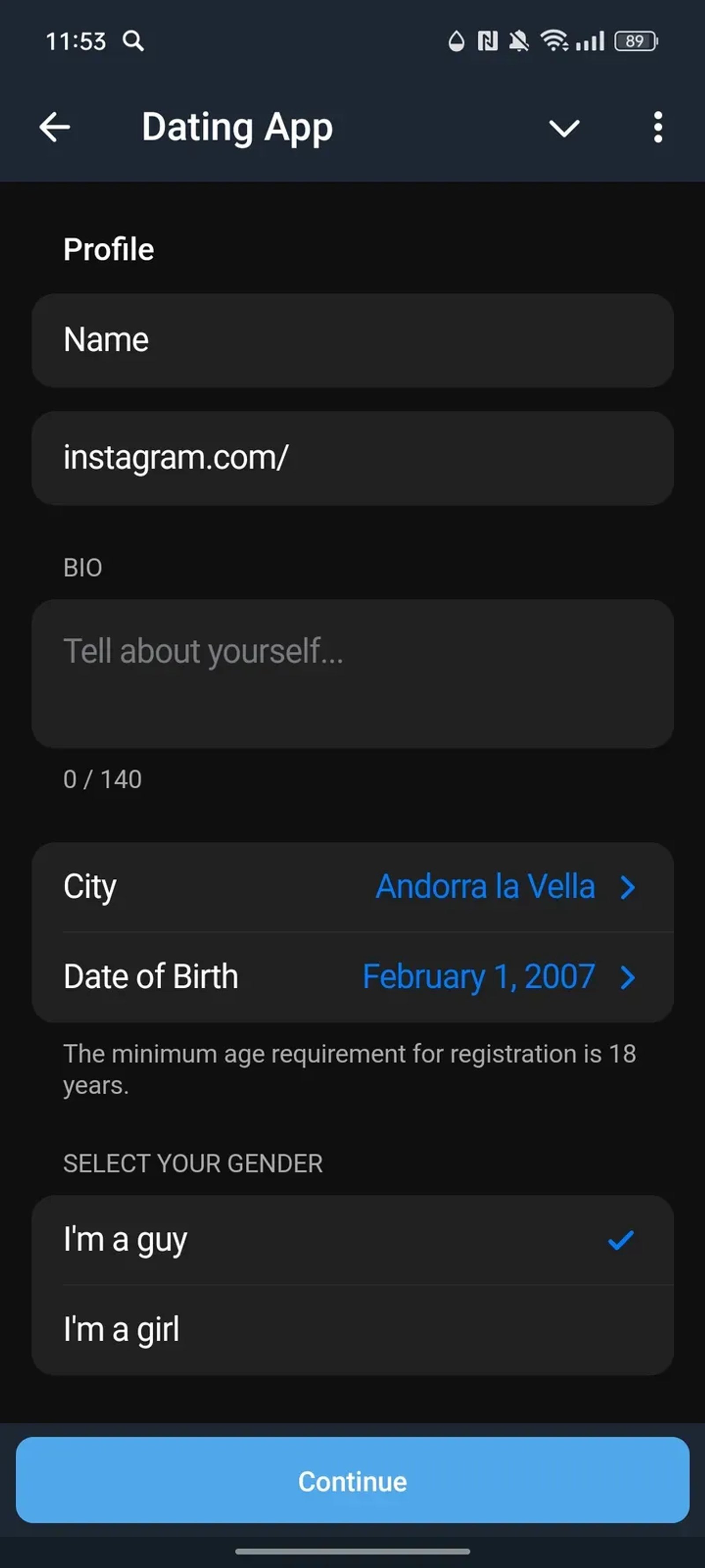 Dating App в Телеграм — скриншот 3