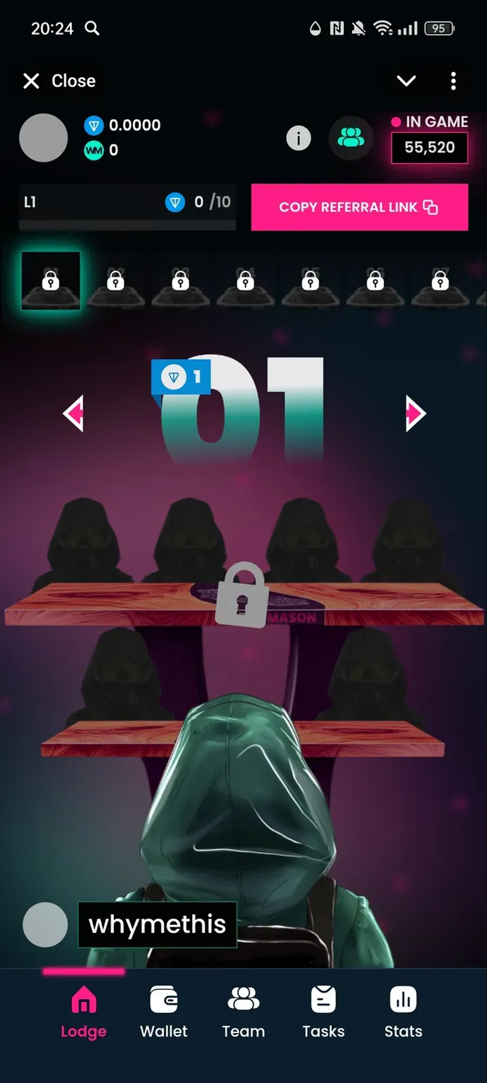 Ton Mason Game в Телеграм — скриншот 1