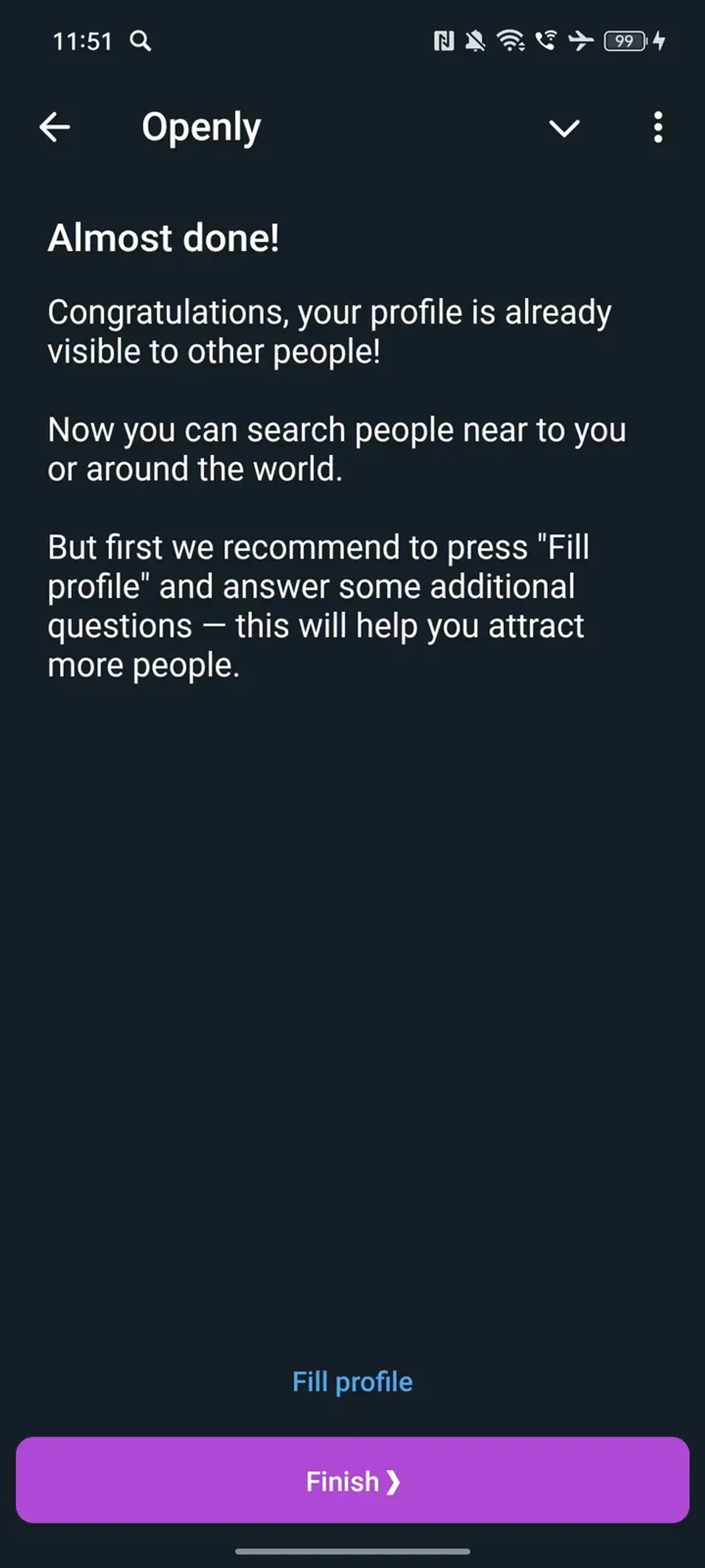 Openly в Телеграм — скриншот 4