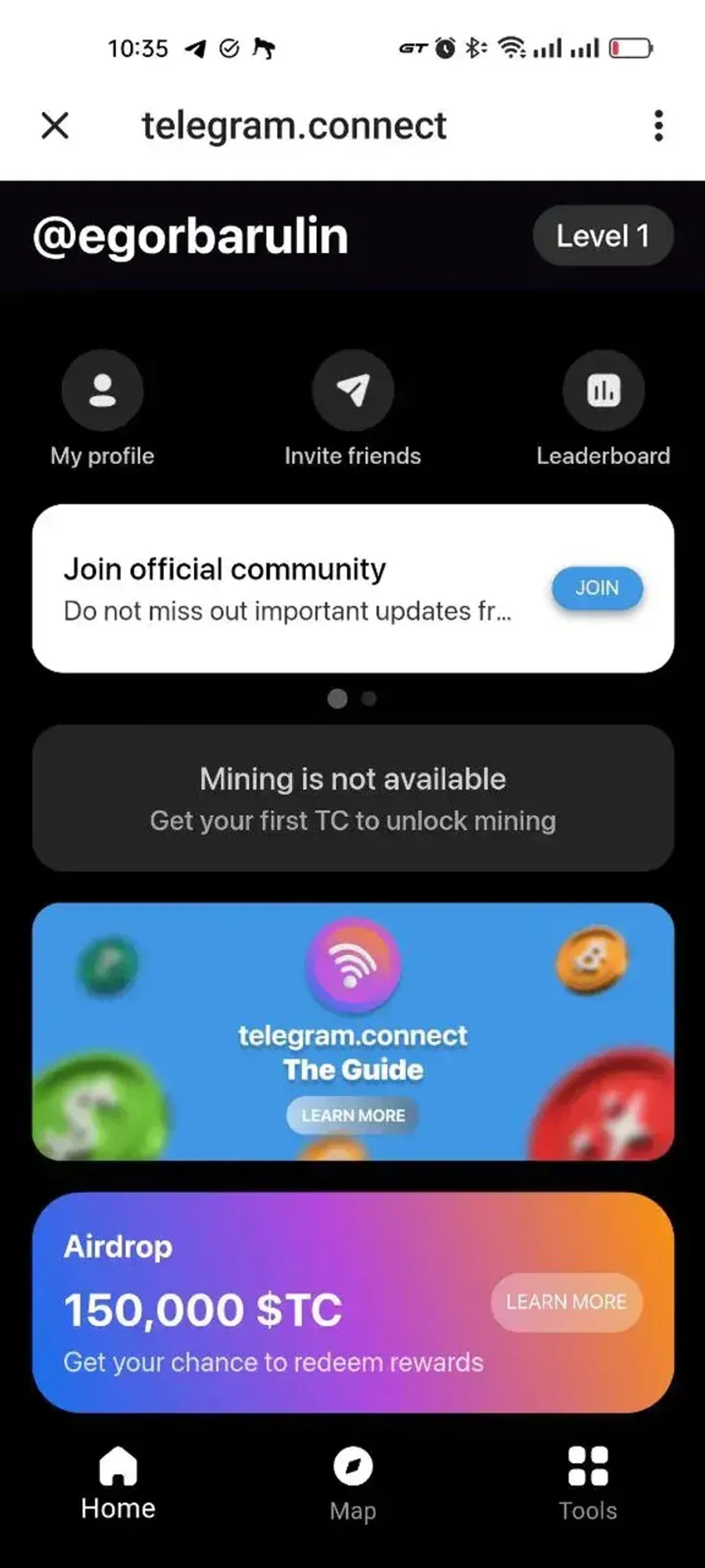 telegram.connect в Телеграм — скриншот 2