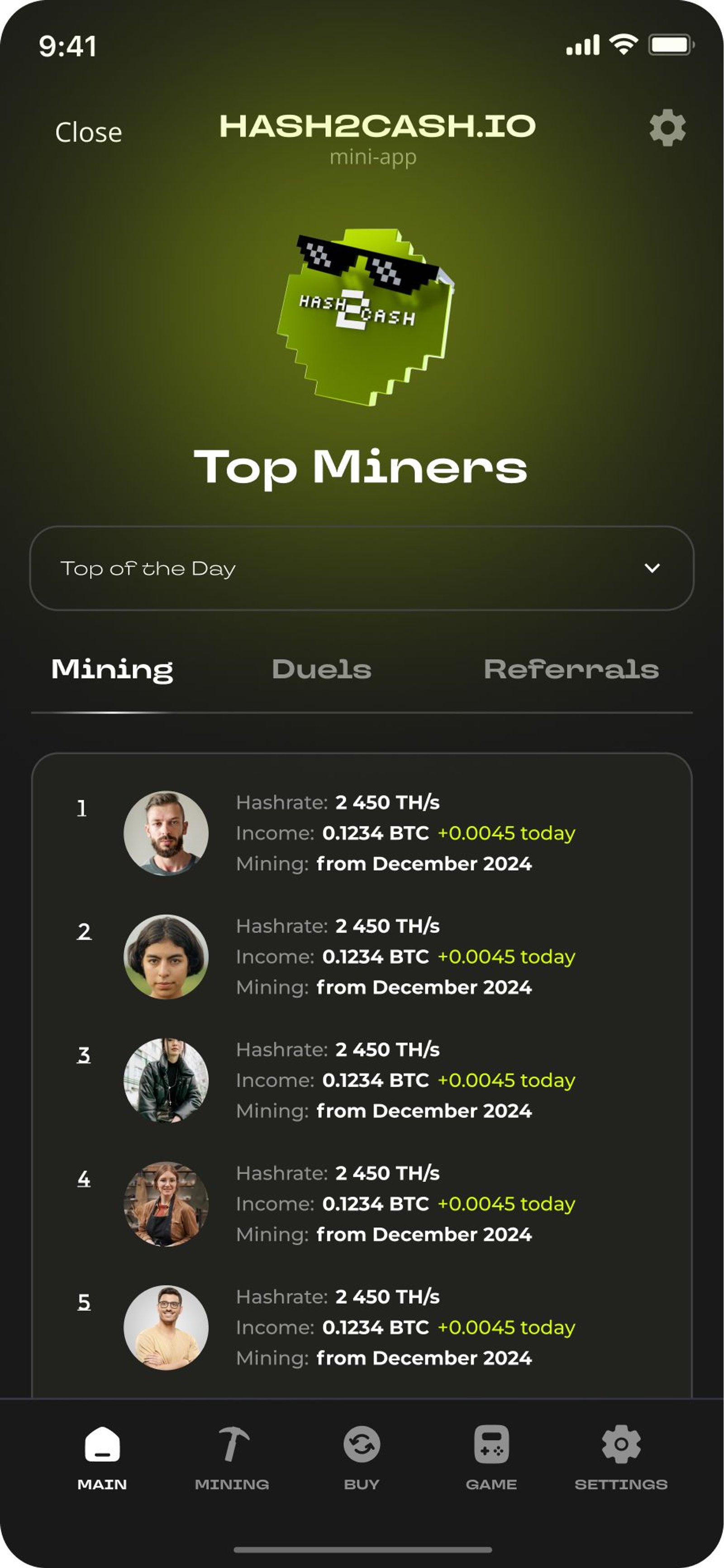 HASH2CASH ⛏️ Telegram Screenshot 2