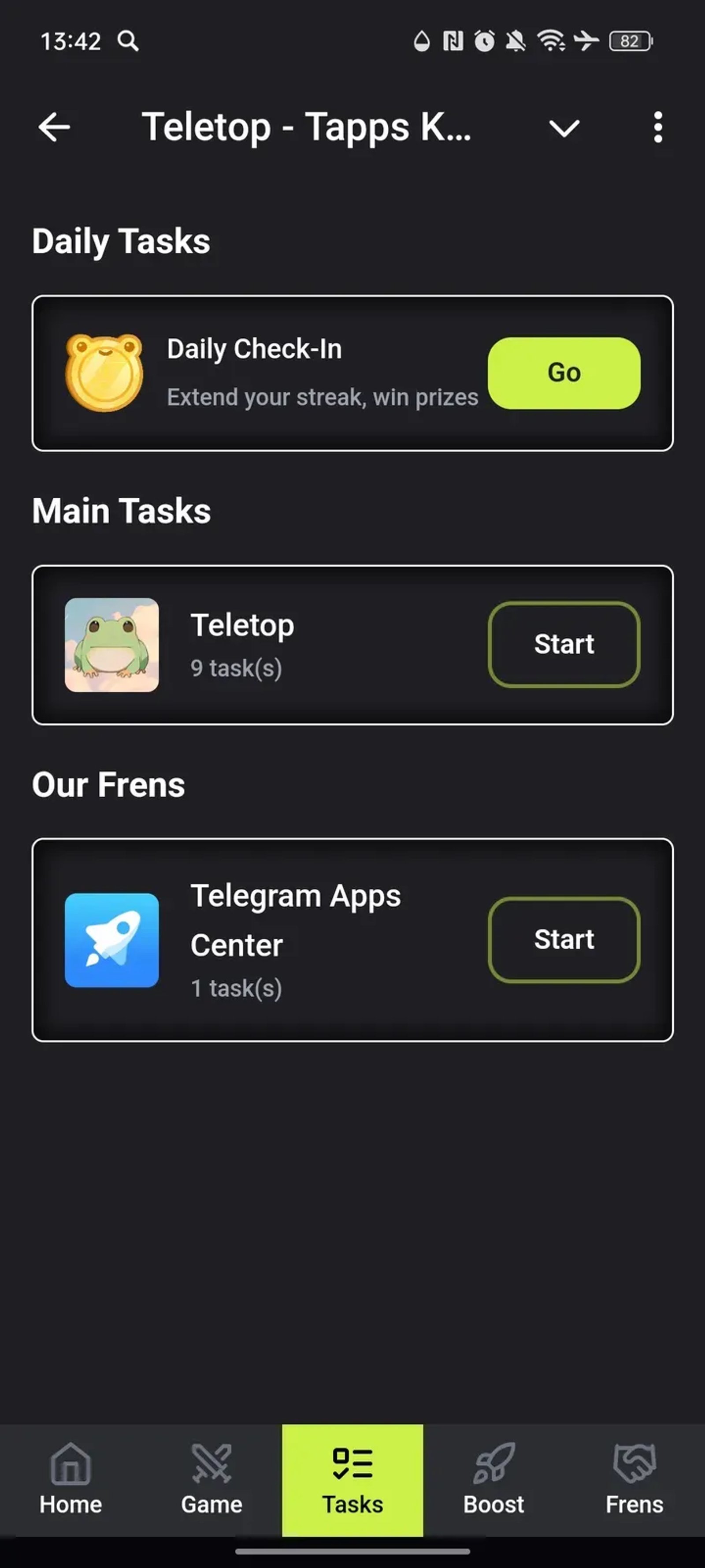 Teletop - Tapps Kombat в Телеграм — скриншот 2