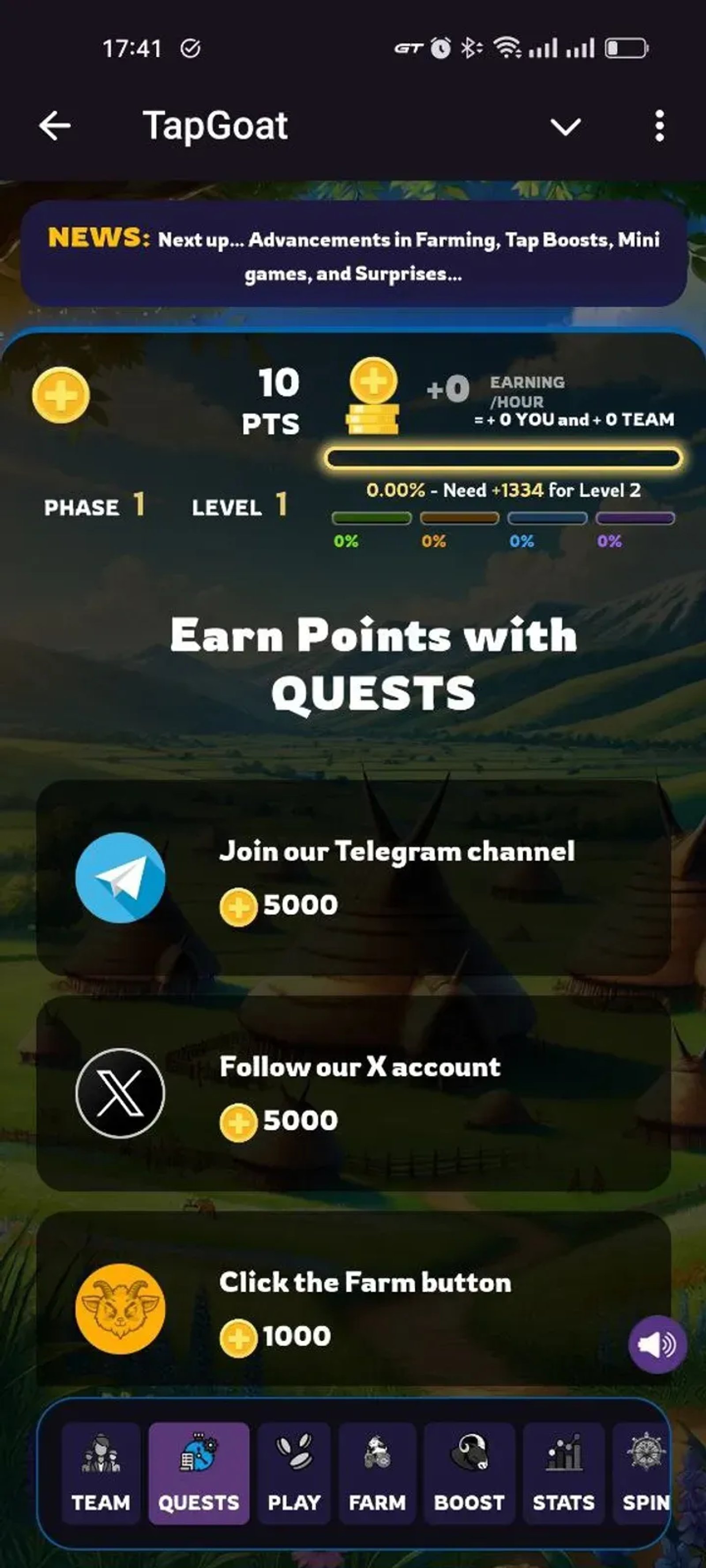 TapGoat в Телеграм — скриншот 4