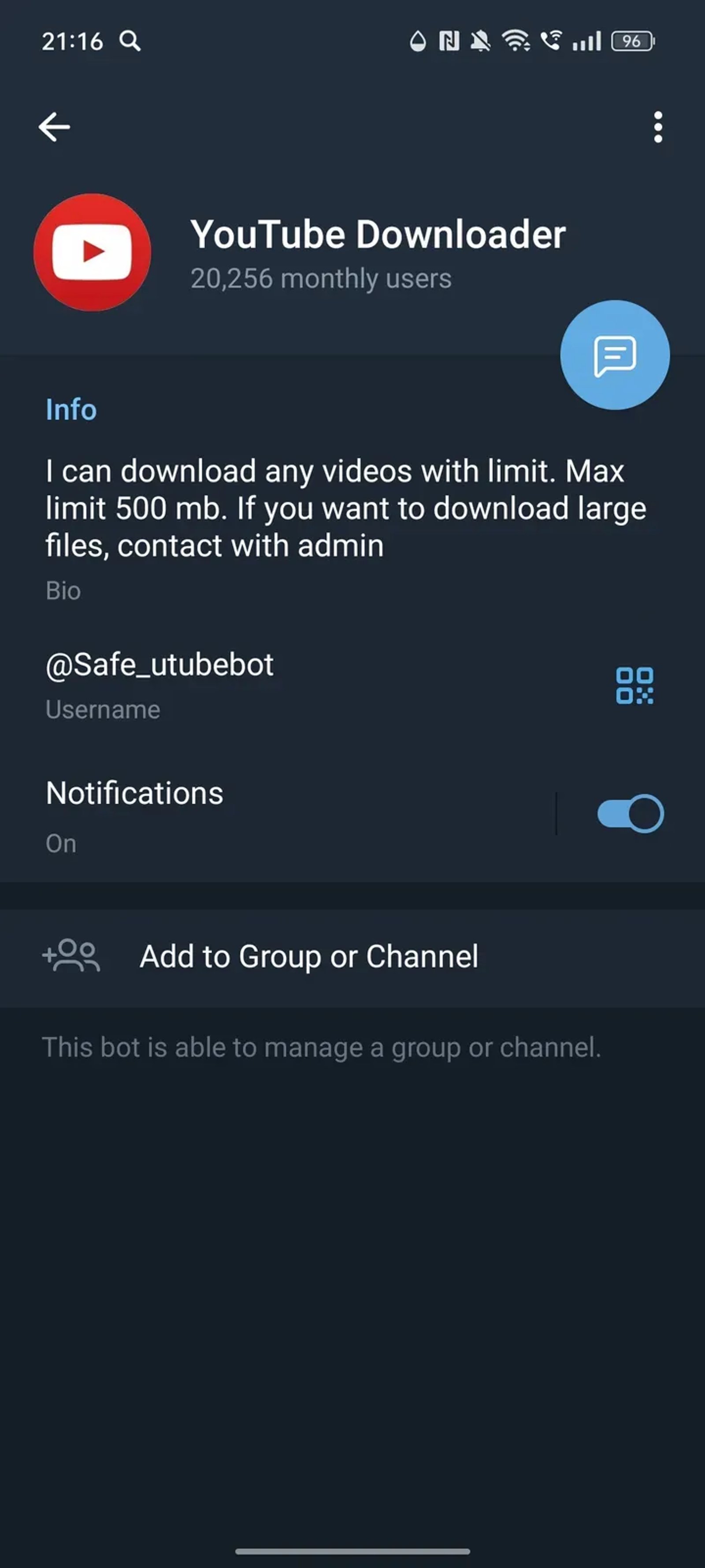 YouTube Downloader в Телеграм — скриншот 3