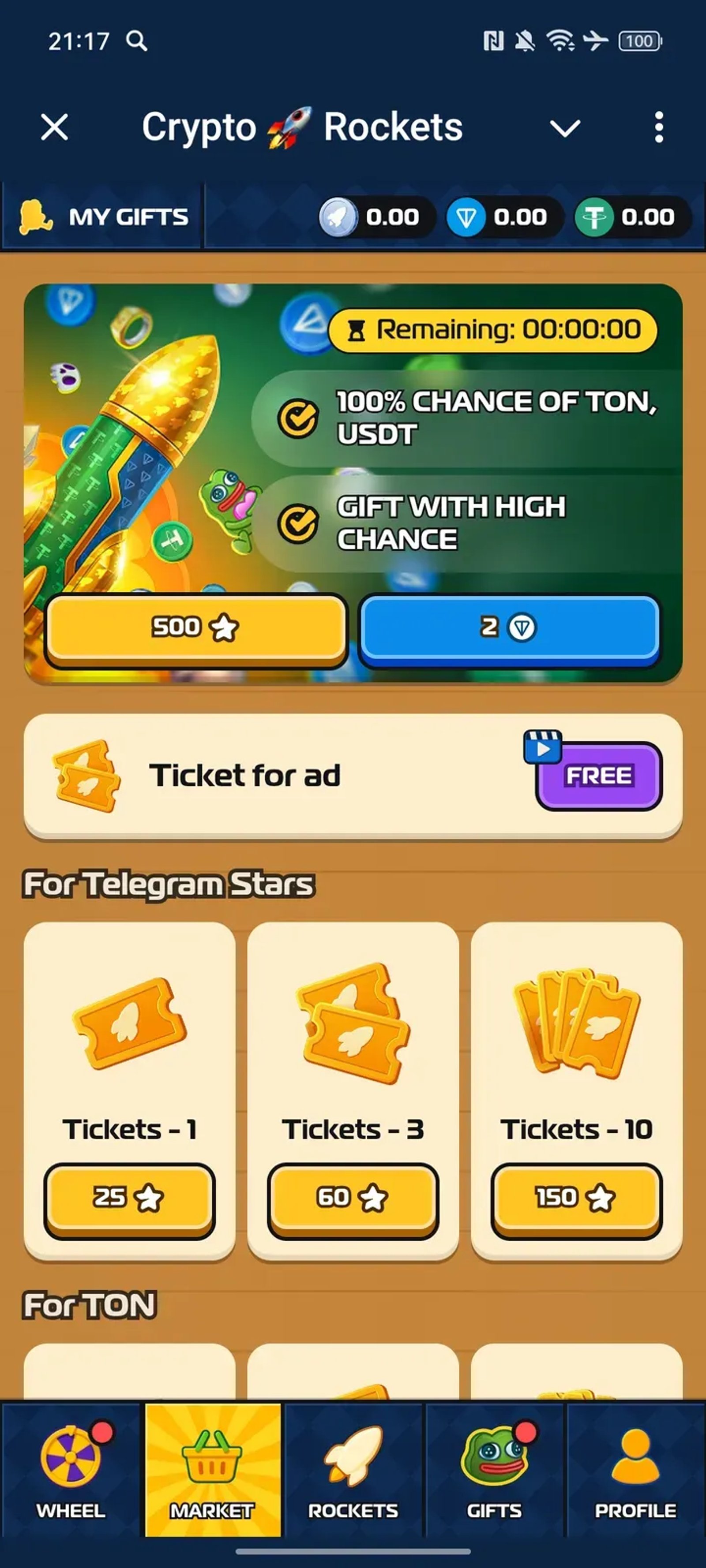 Crypto 🚀 Rockets в Телеграм — скриншот 2