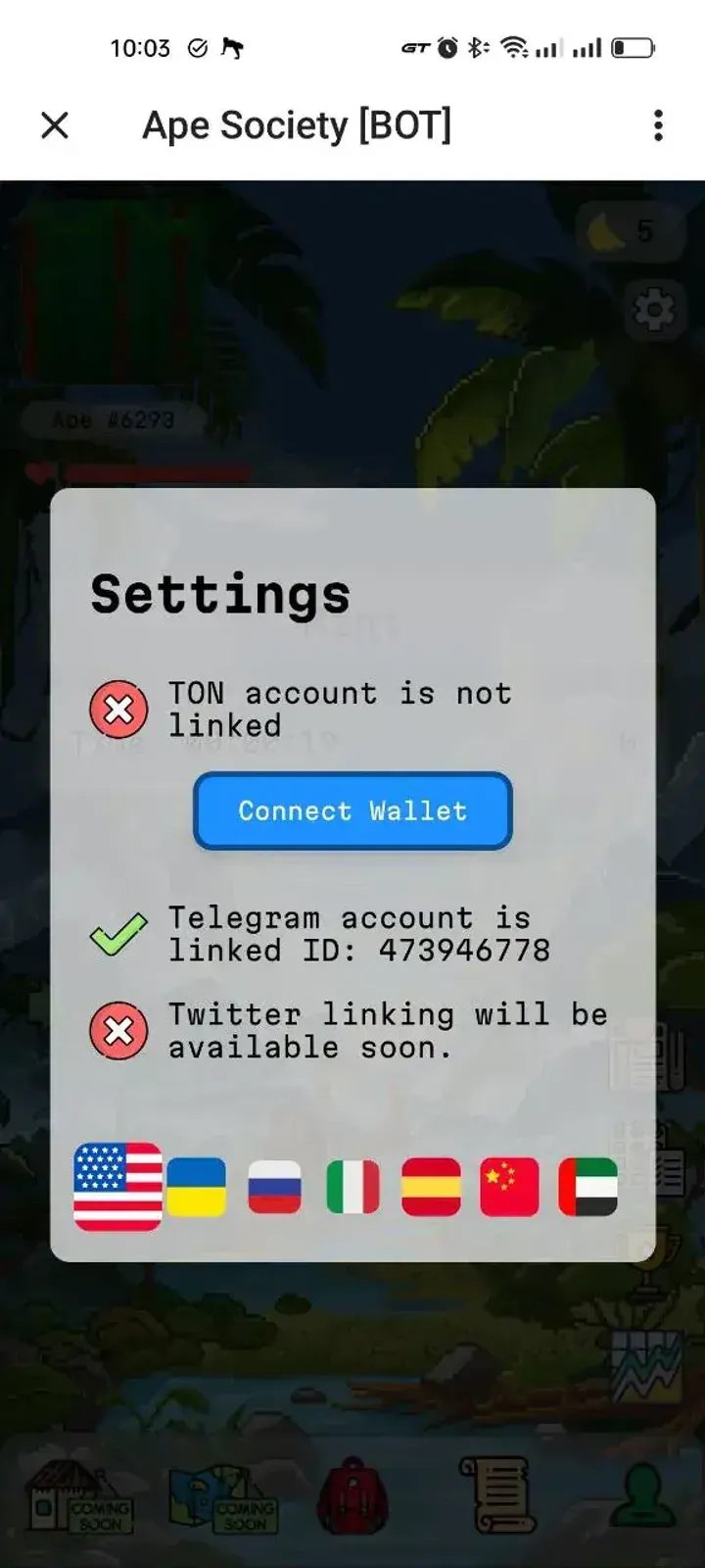 Ape Society Telegram Screenshot 2