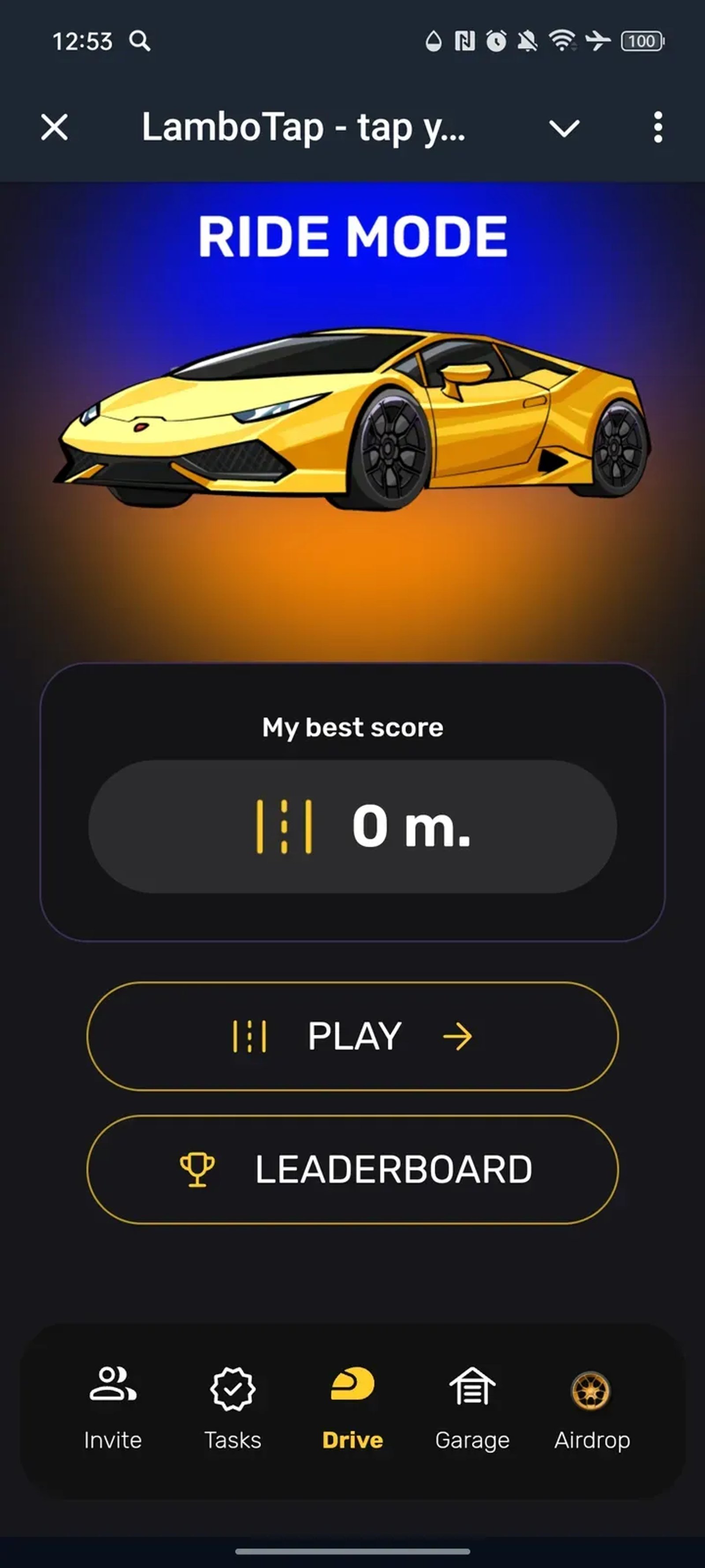 LamboTap - tap your way to a LAMBO 🏎 в Телеграм — скриншот 1