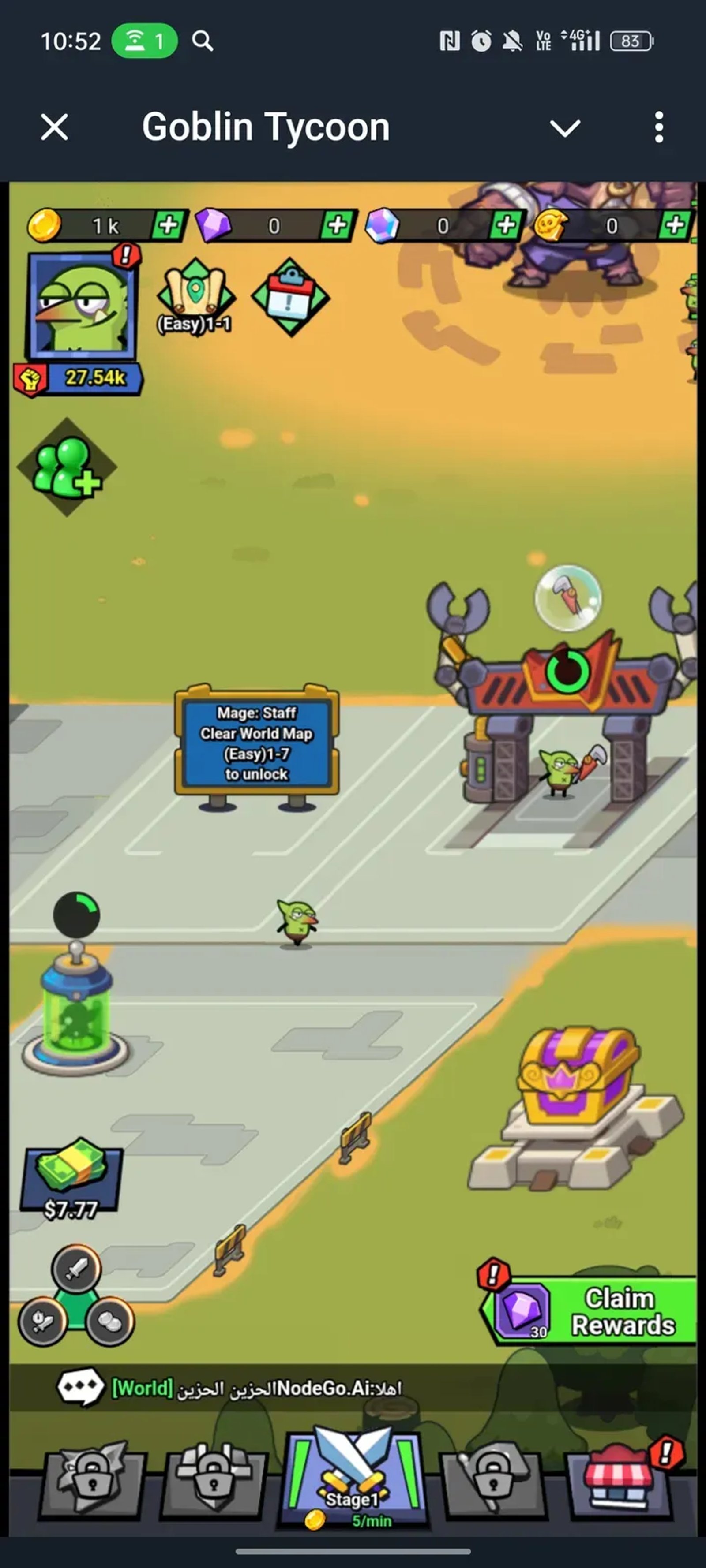 Goblin Tycoon в Телеграм — скриншот 1