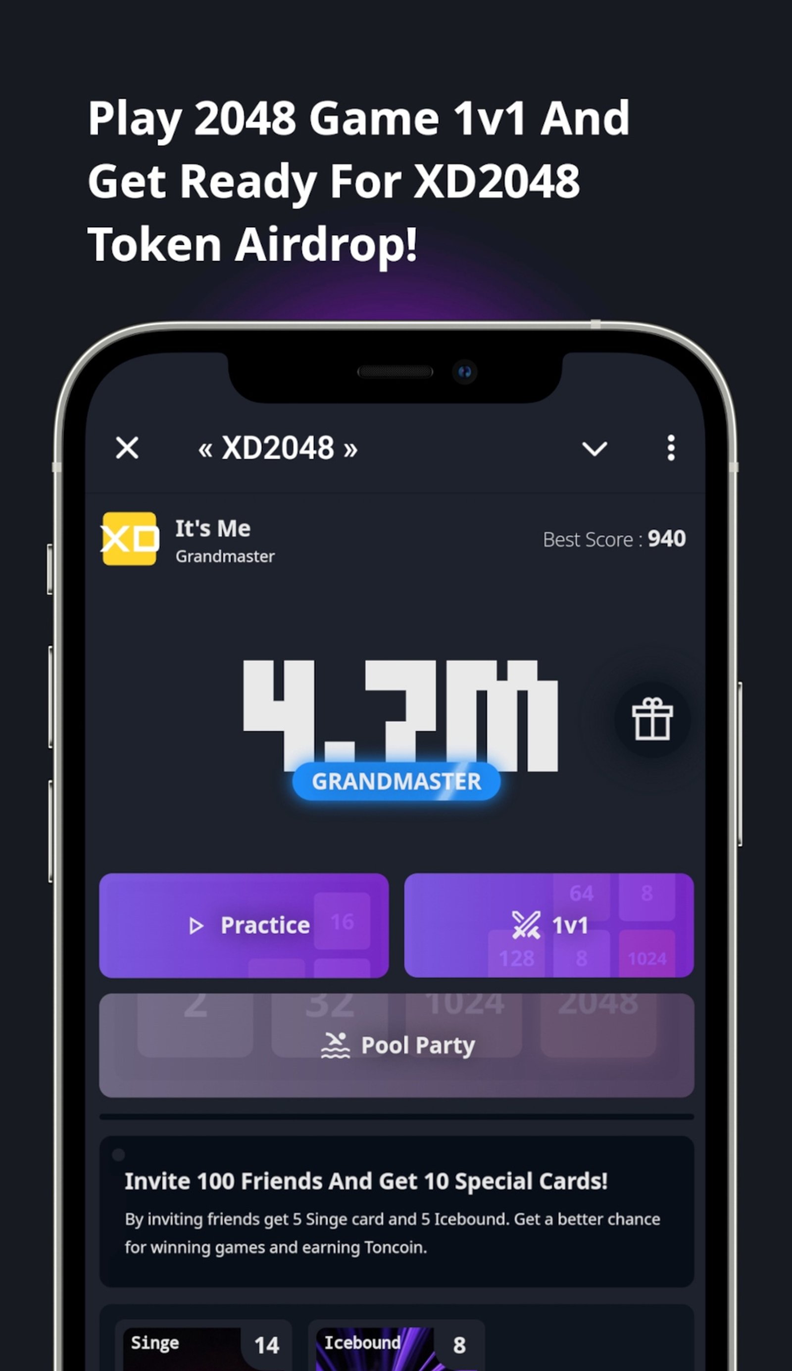 XD2048 в Телеграм — скриншот 1