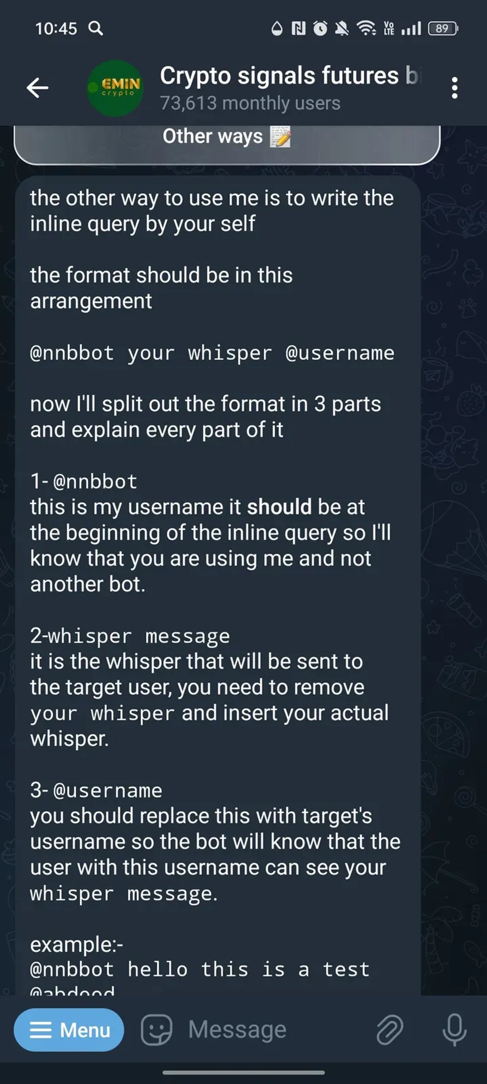 Crypto signals futures bitcoin Telegram Screenshot 3