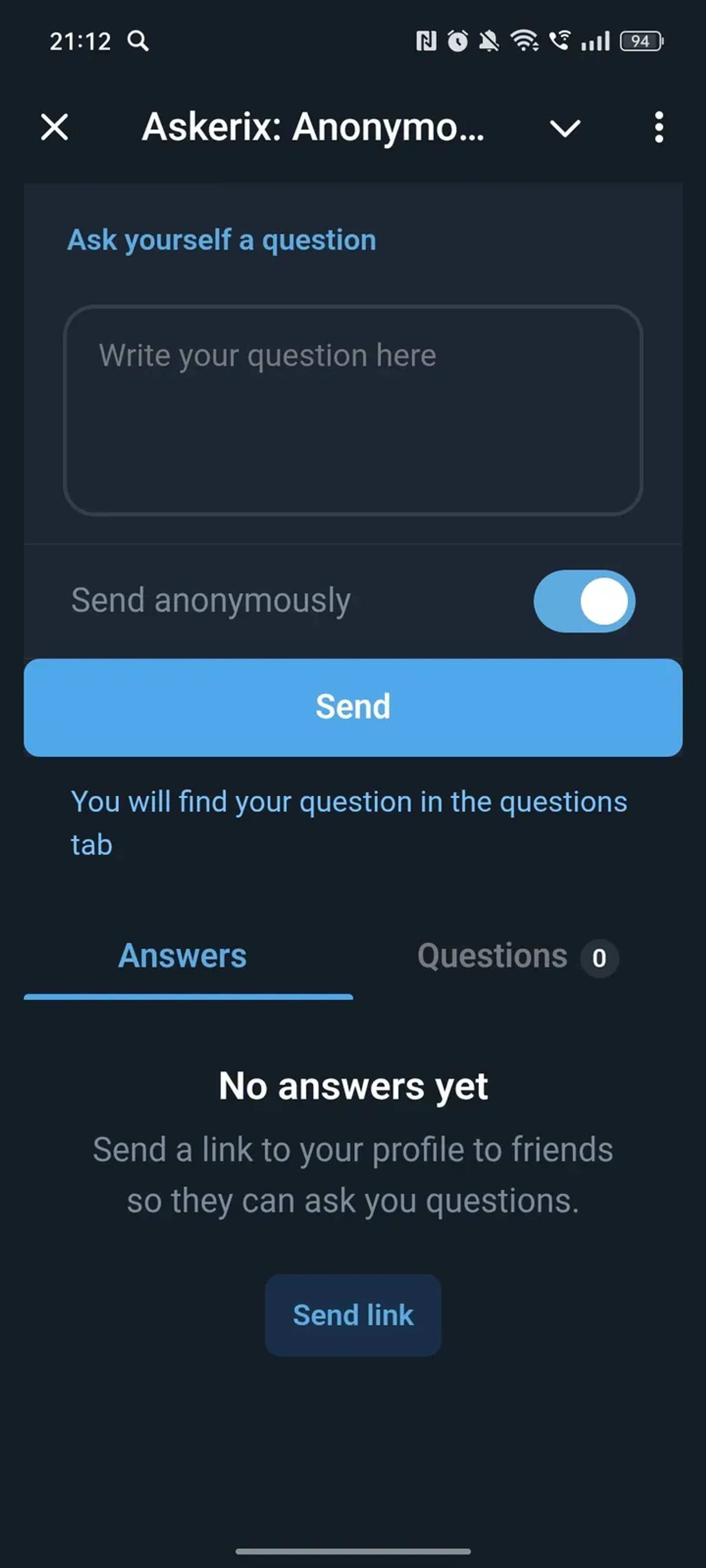 Askerix в Телеграм — скриншот 1