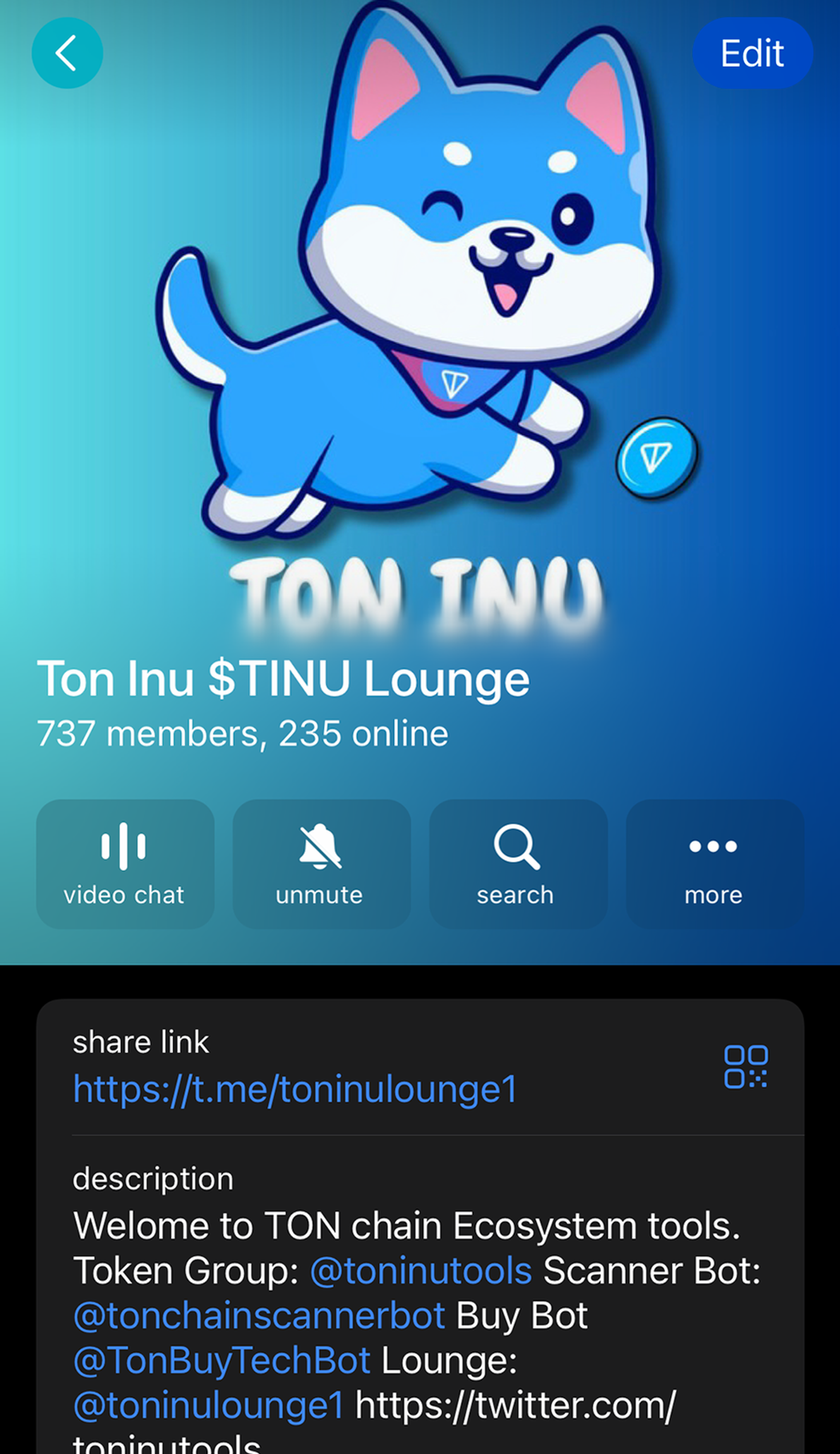 TON INU Lounge в Телеграм — скриншот 1