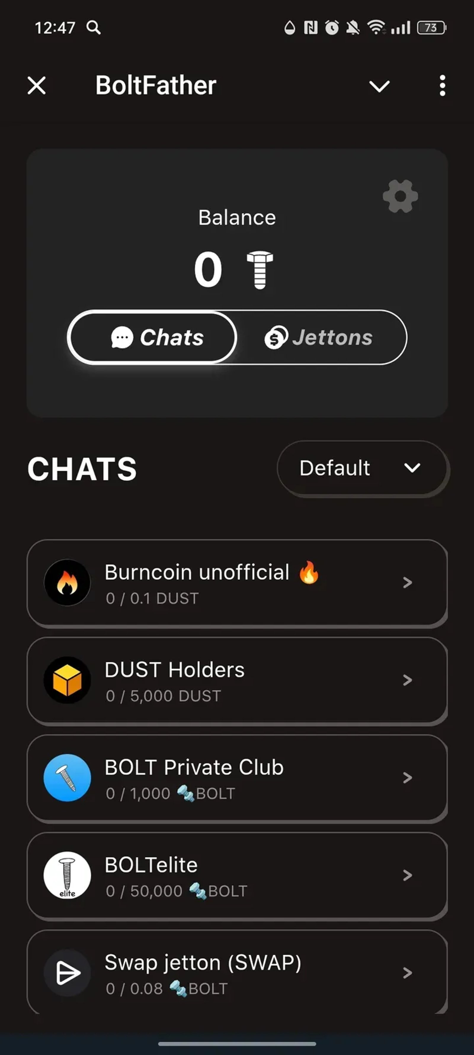 BoltFather в Телеграм — скриншот 1