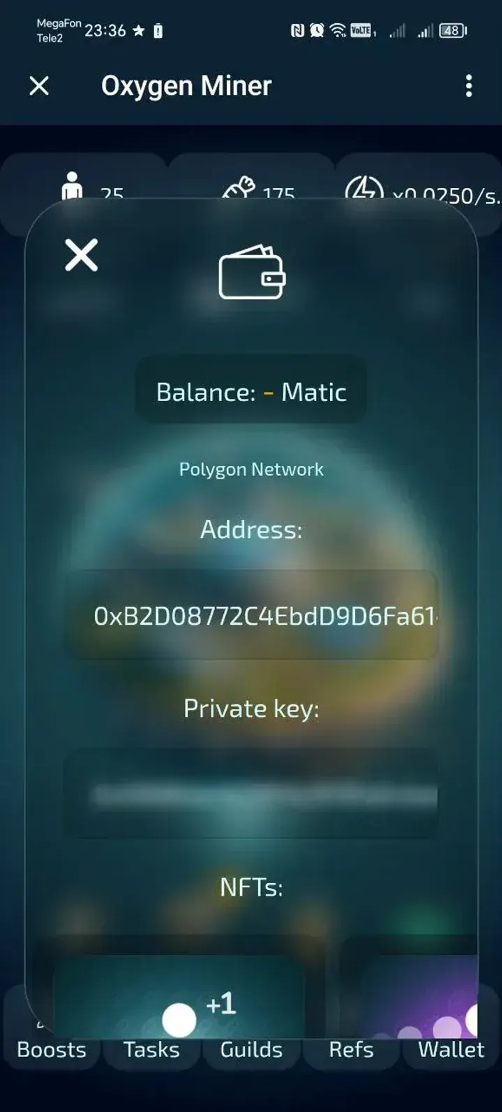 Oxygen Miner в Телеграм — скриншот 6
