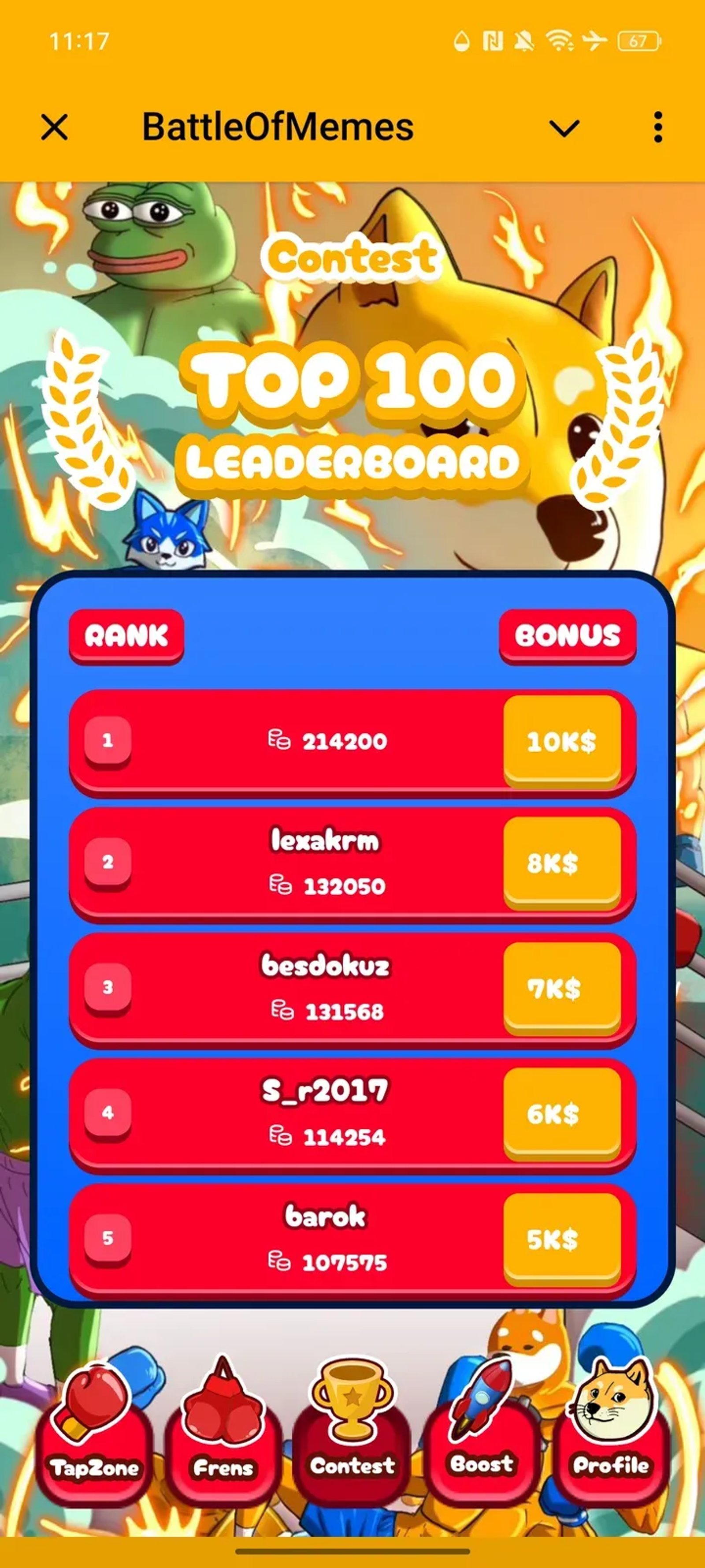 BattleOfMemes в Телеграм — скриншот 3