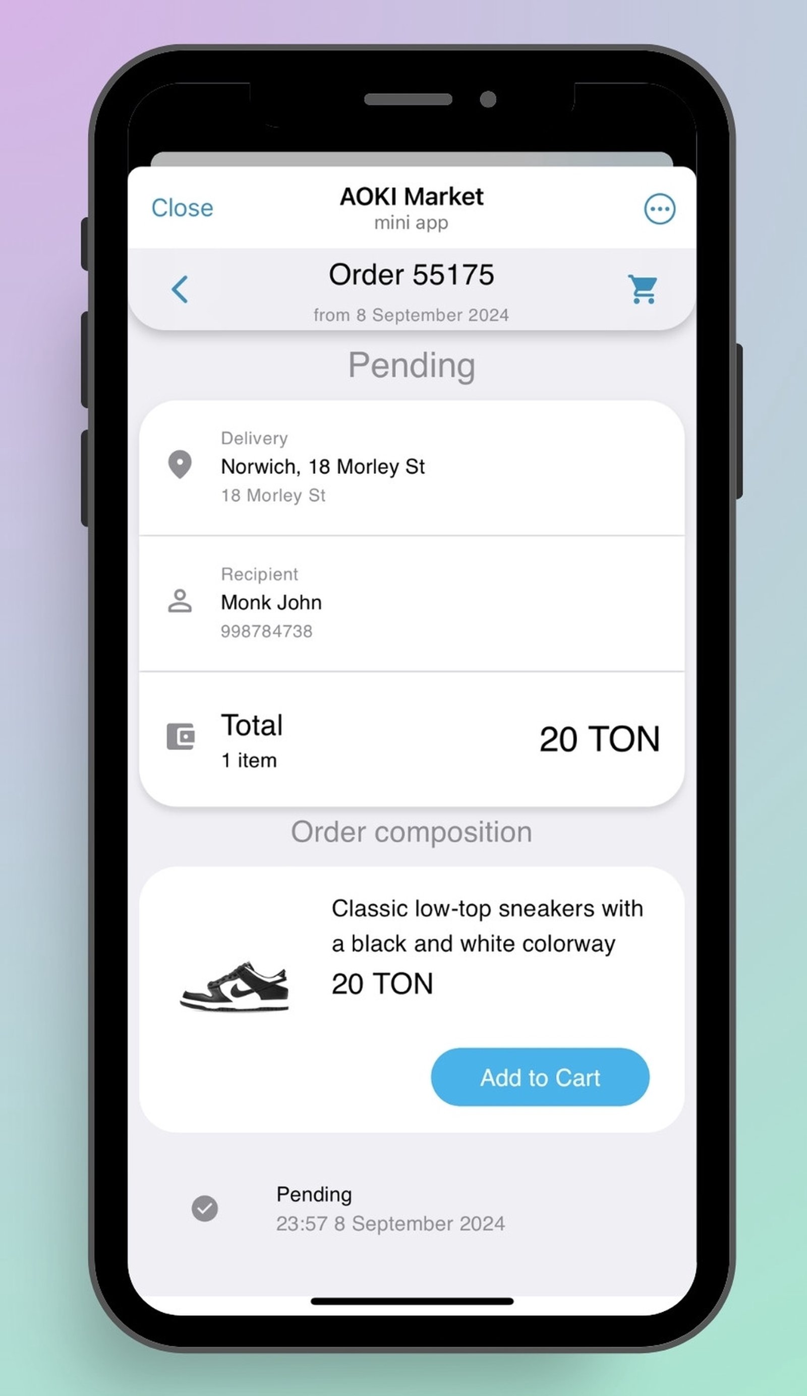 AOKI Seller в Телеграм — скриншот 6