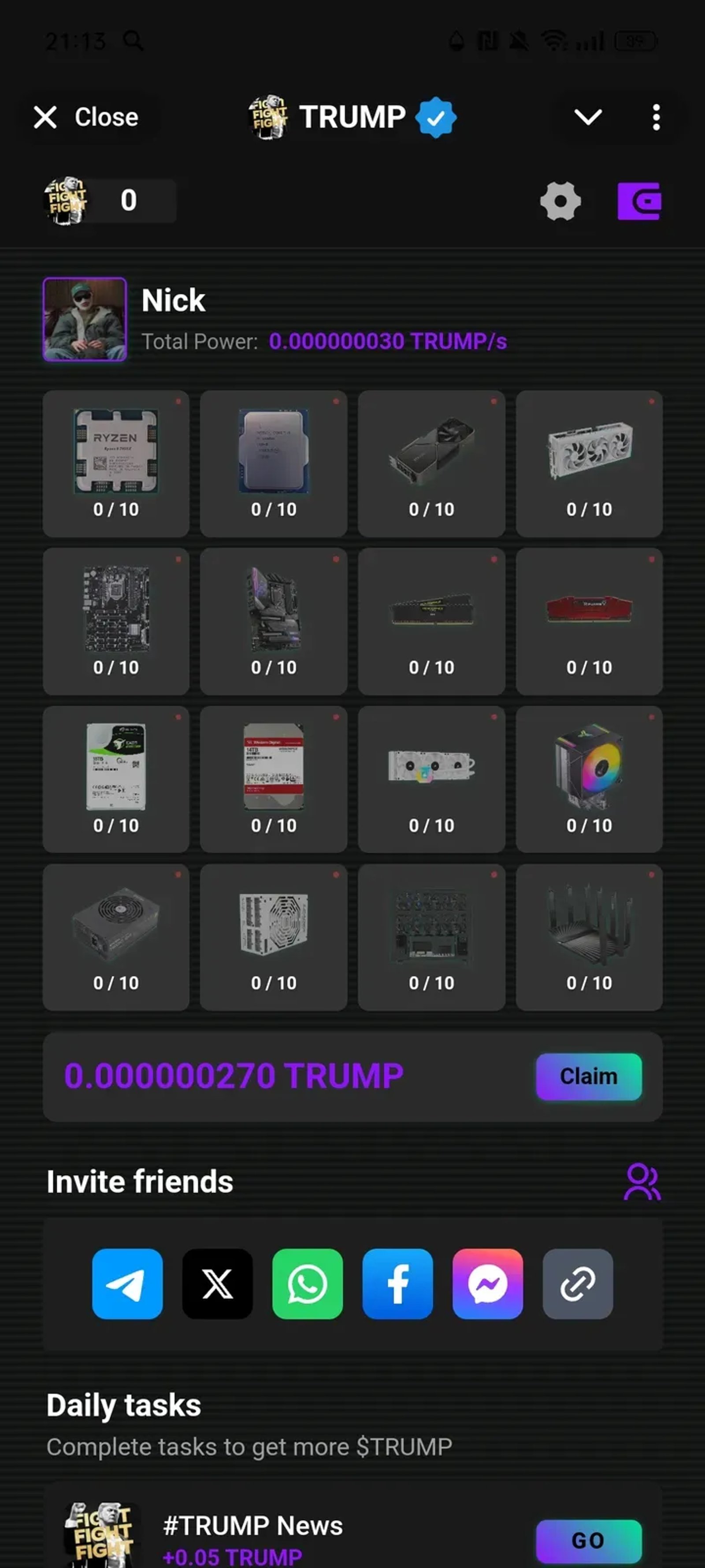 Lucky Airdrop в Телеграм — скриншот 1