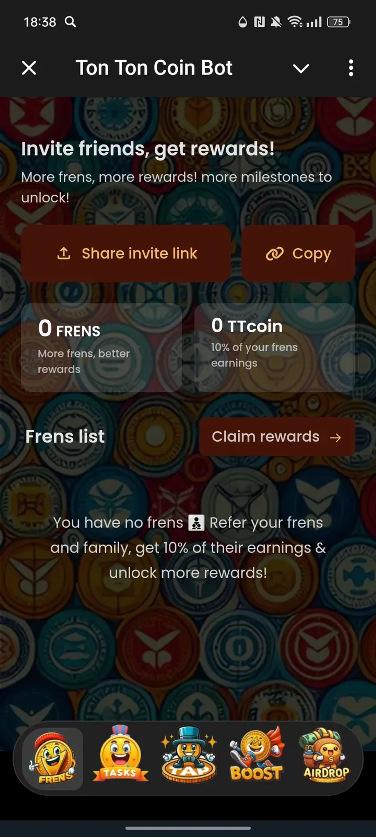 Ton Ton Coin Bot в Телеграм — скриншот 4