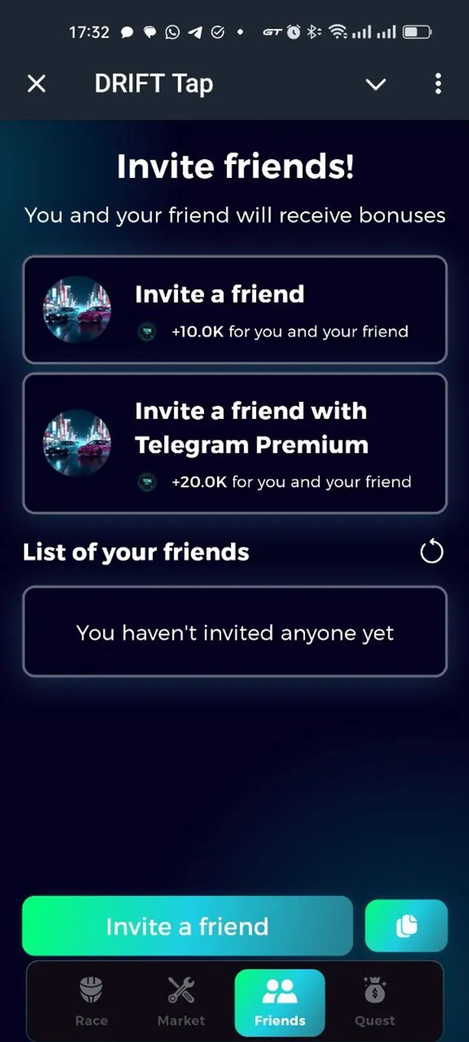 DRIFT Tap в Телеграм — скриншот 4