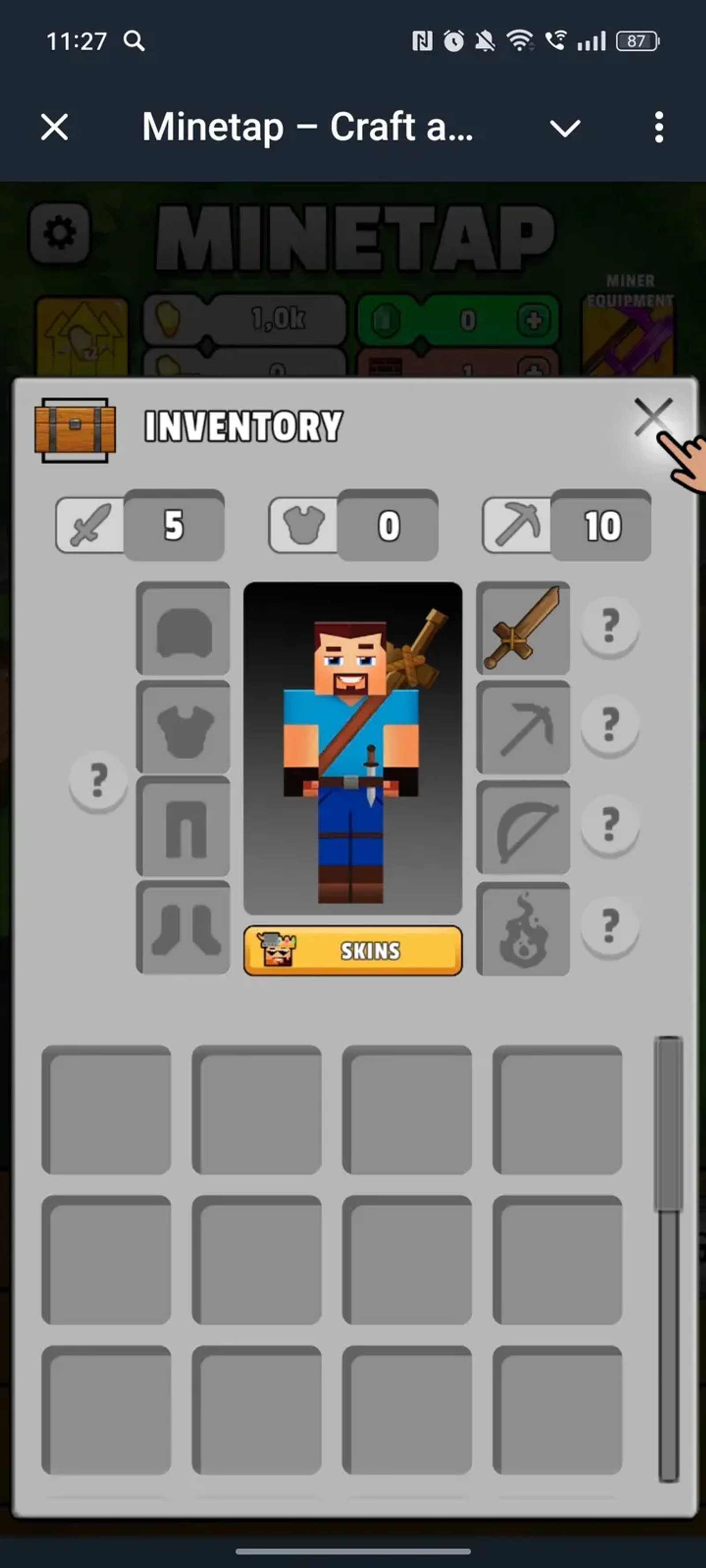 Minetap – Craft and merge в Телеграм — скриншот 4