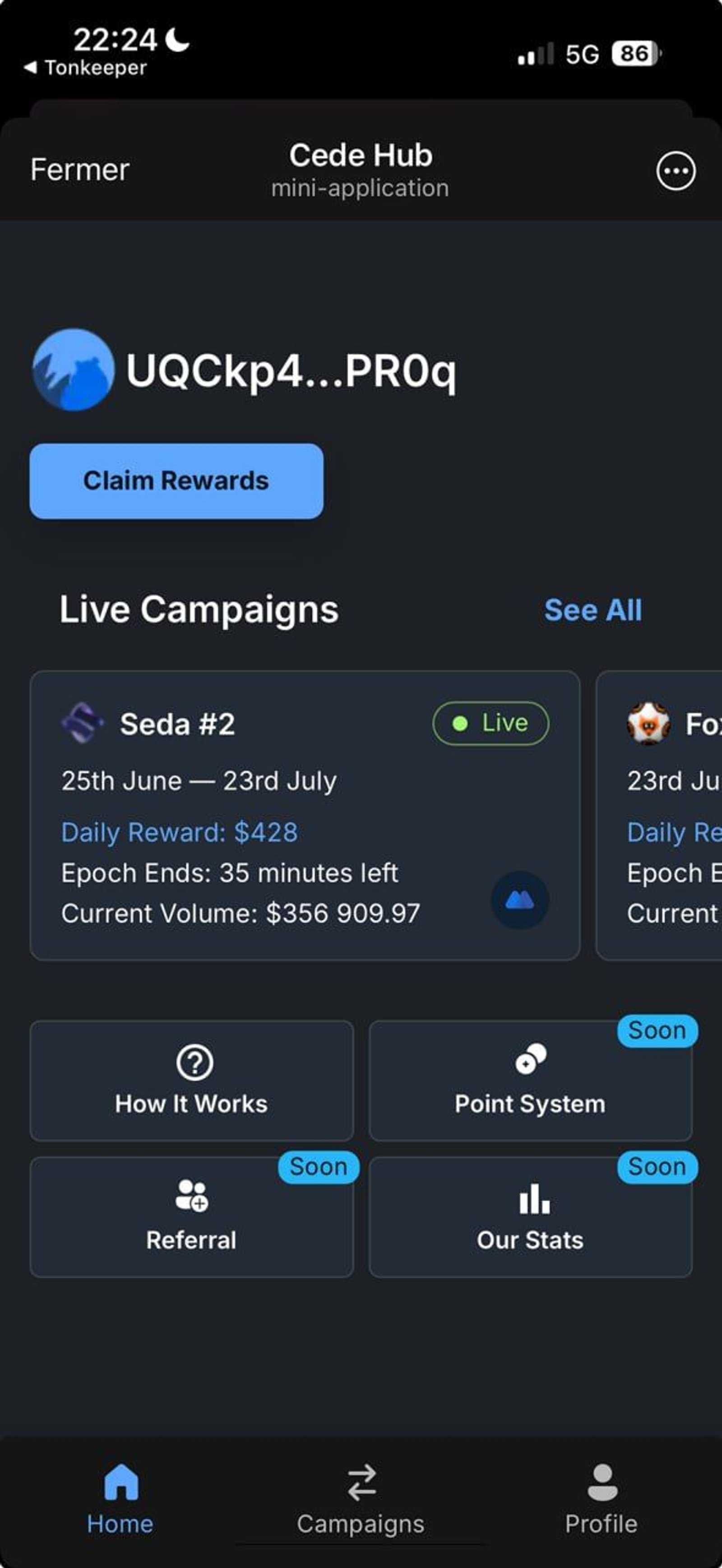 Cede Hub Telegram Screenshot 1