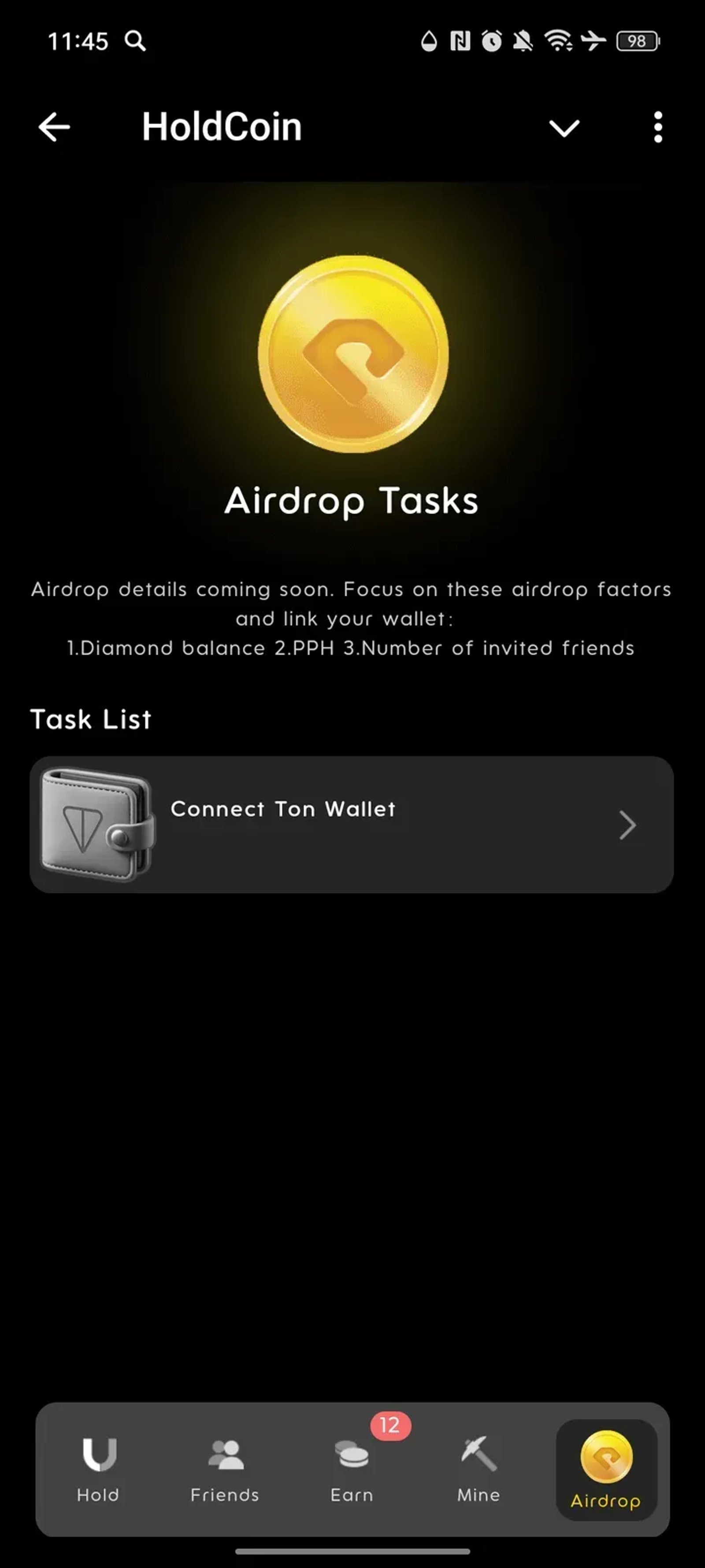 HoldCoin в Телеграм — скриншот 6