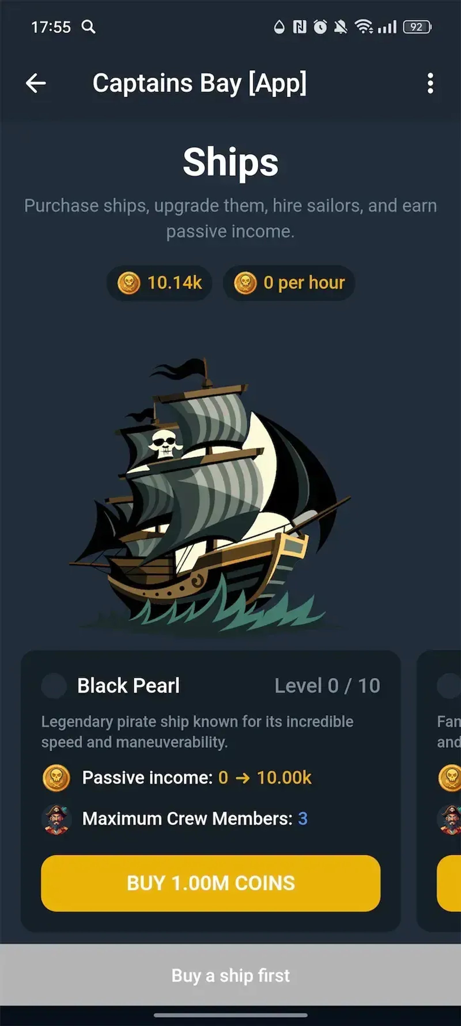 Captains Bay [App] 🏴‍☠️ в Телеграм — скриншот 6
