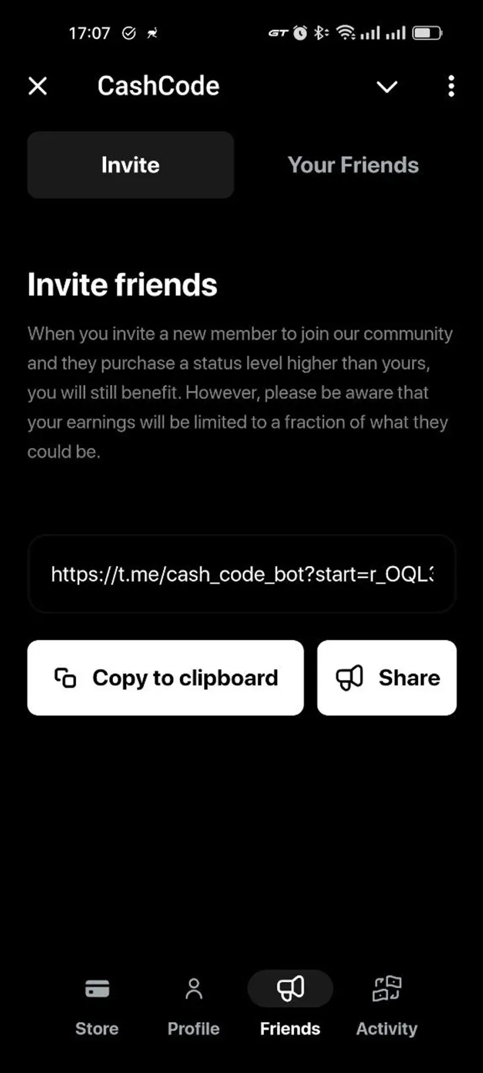 CashCode в Телеграм — скриншот 4