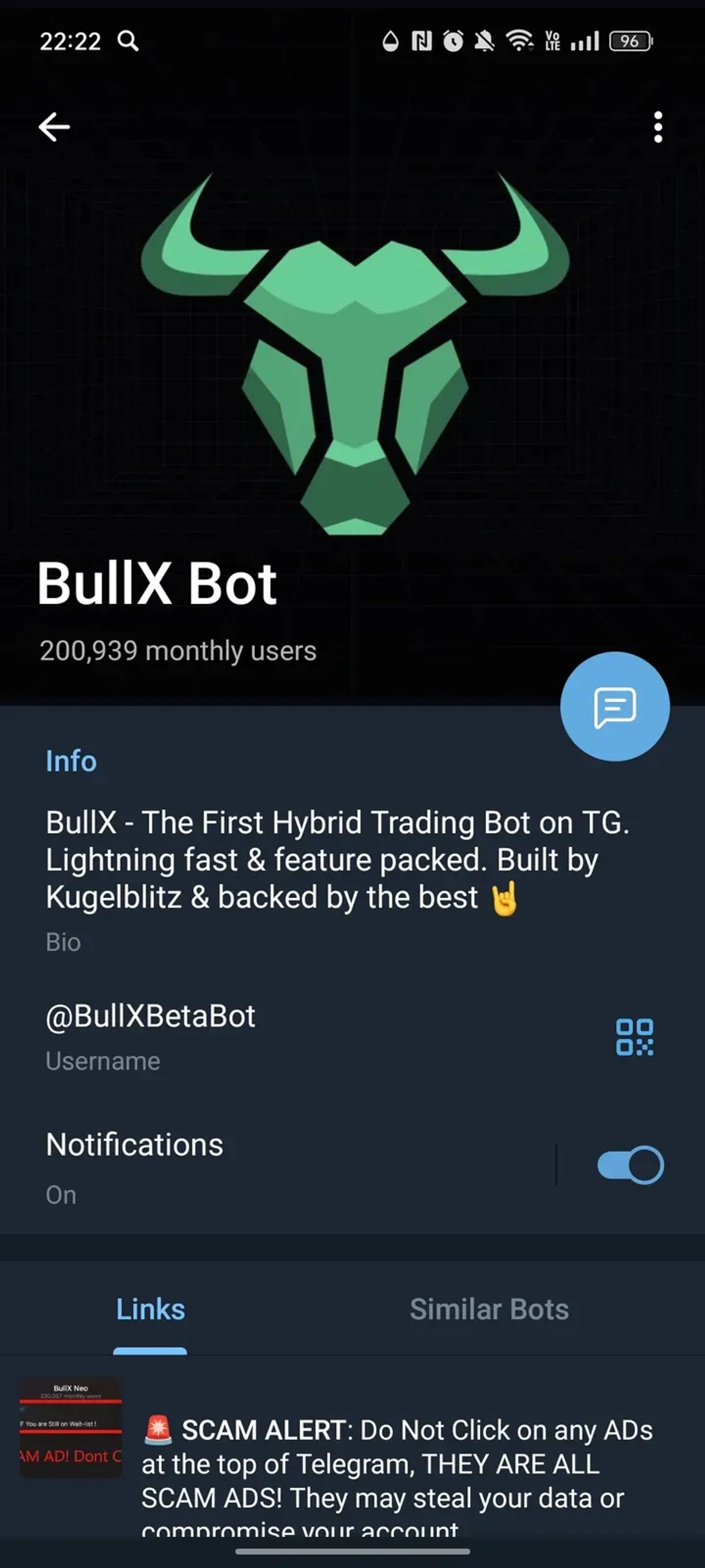 BullX Bot в Телеграм — скриншот 4