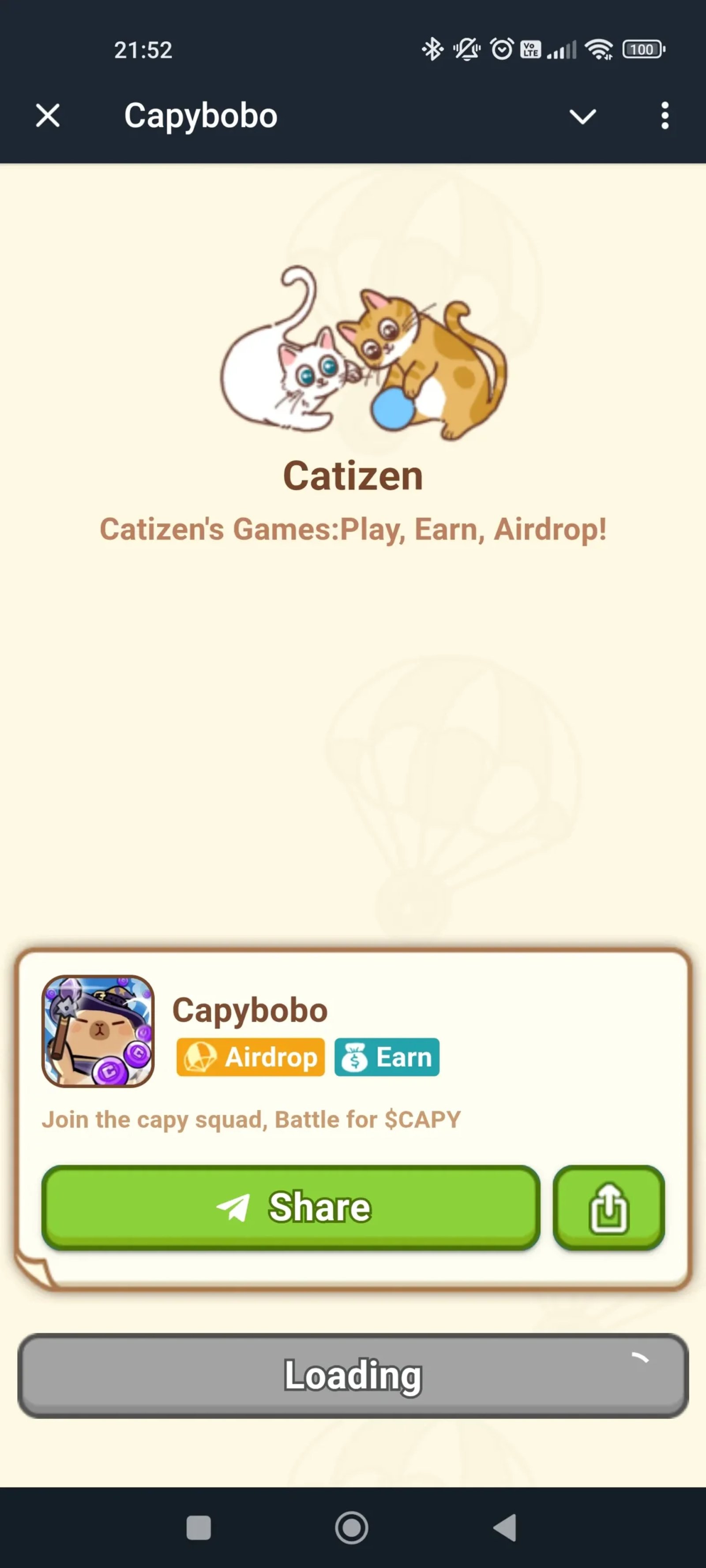 CapyBomb Вход
