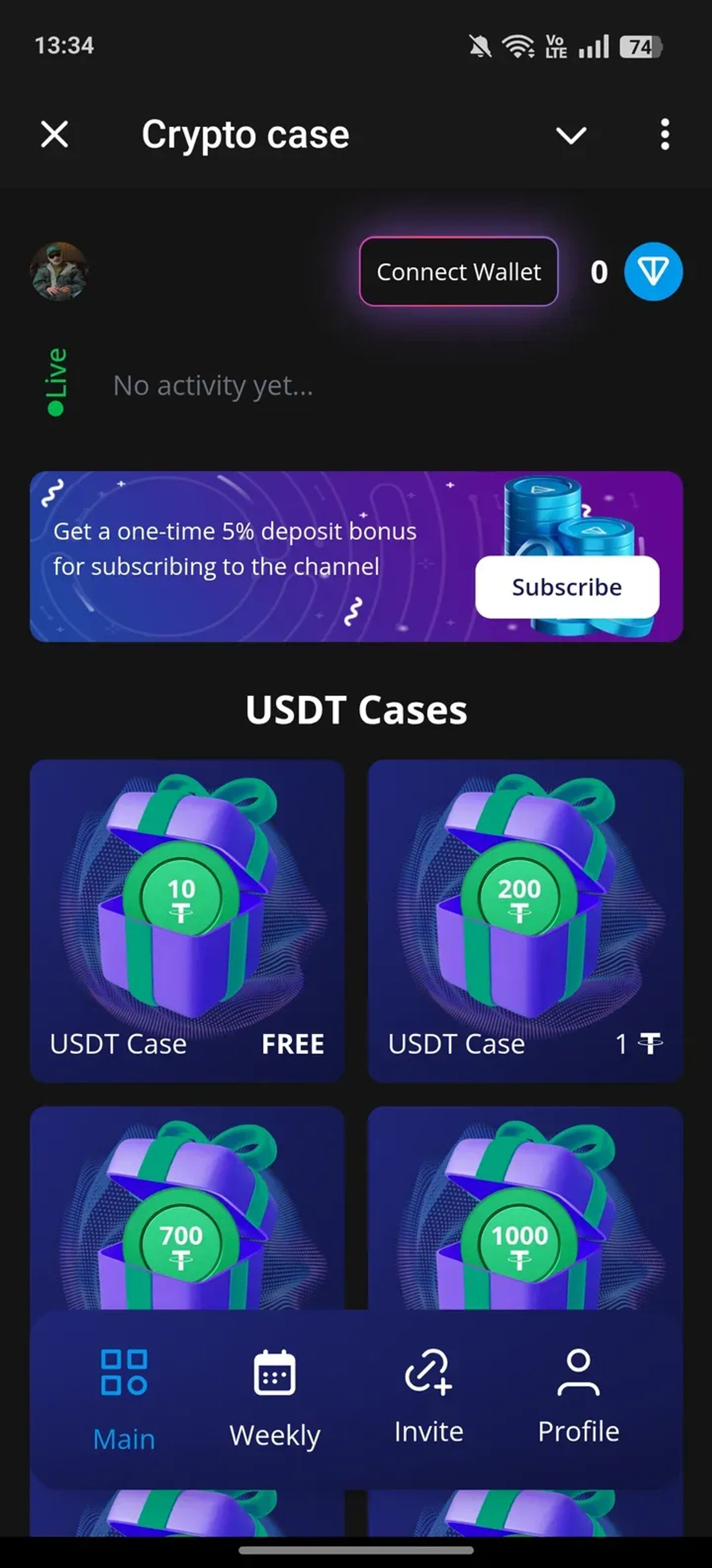 Crypto case в Telegram — скриншот 1