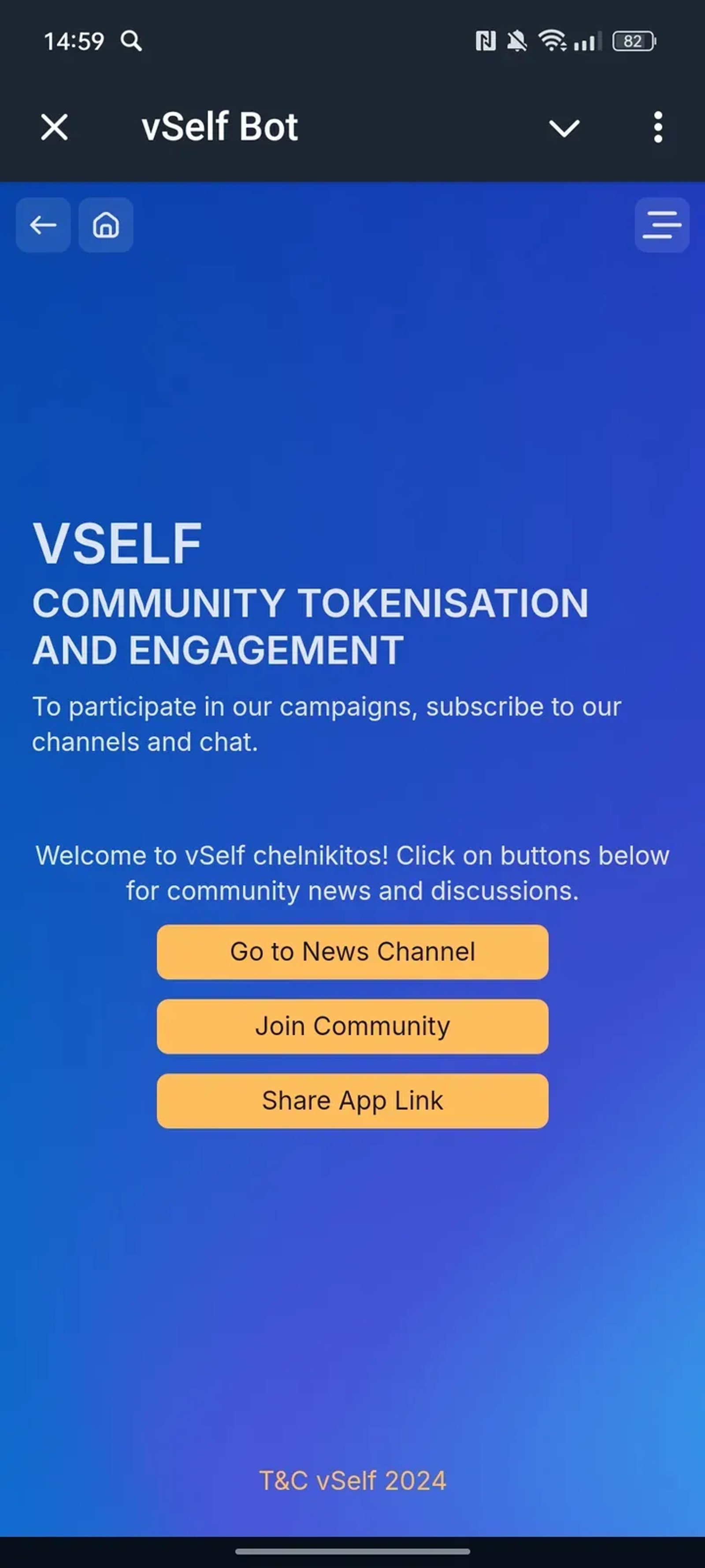 vSelf Bot в Телеграм — скриншот 3