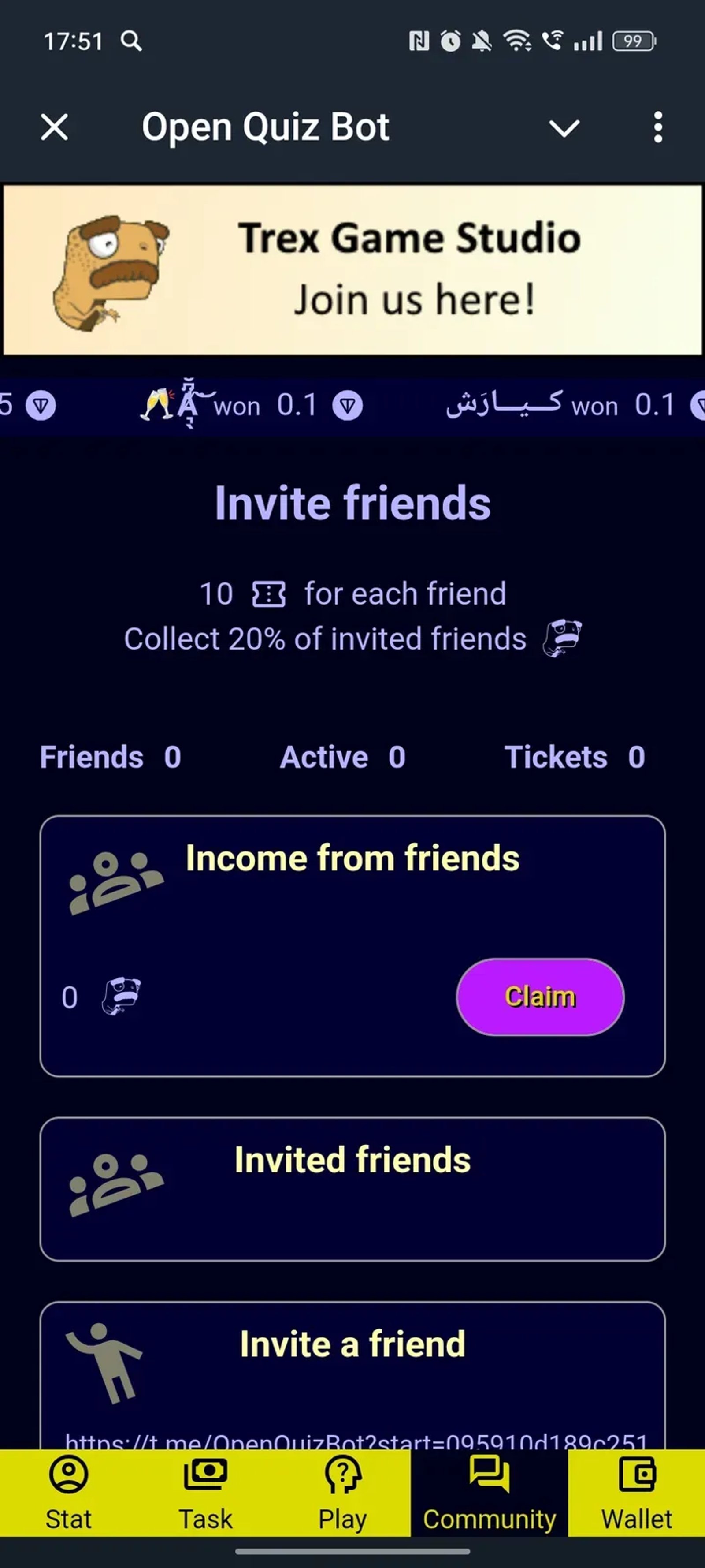 Open Quiz Bot в Телеграм — скриншот 3