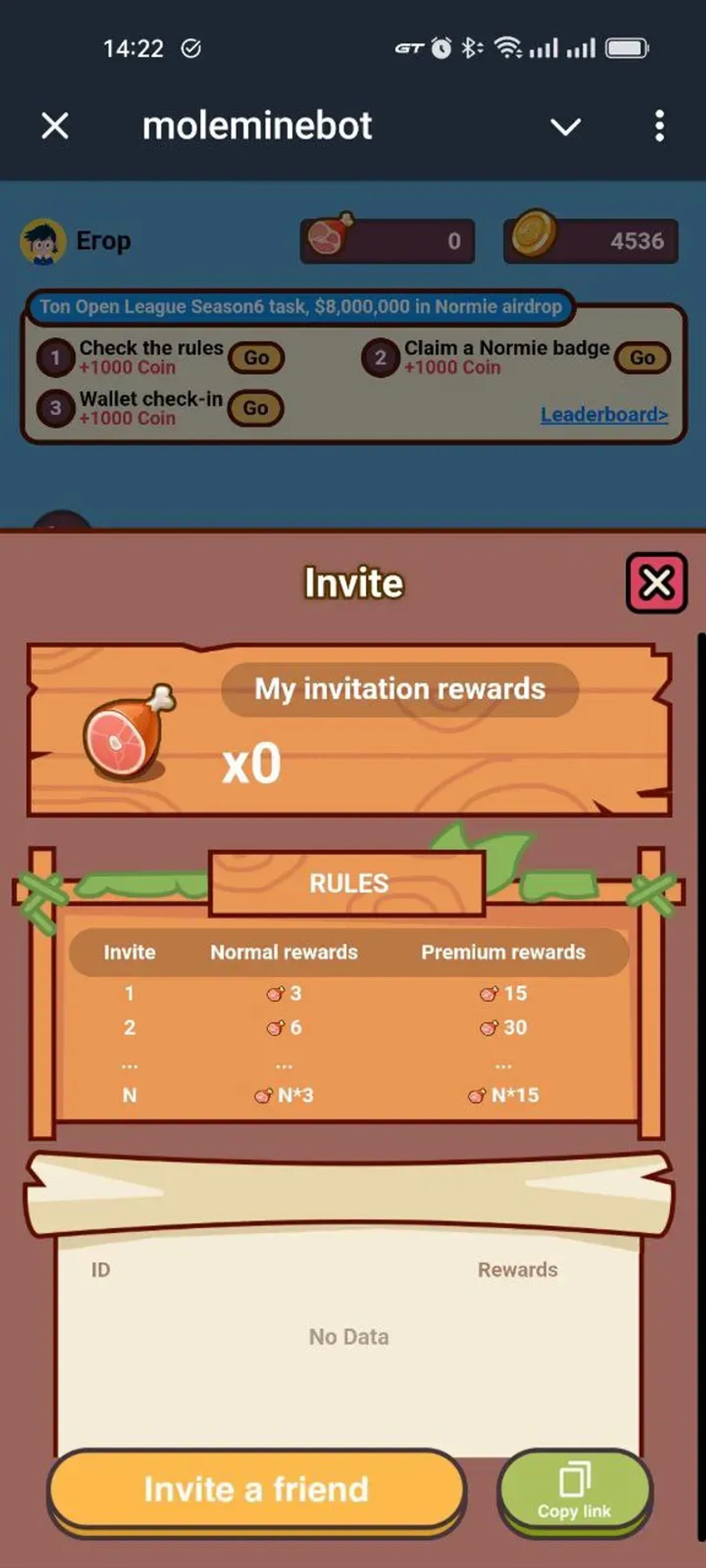 moleminebot Telegram Screenshot 5