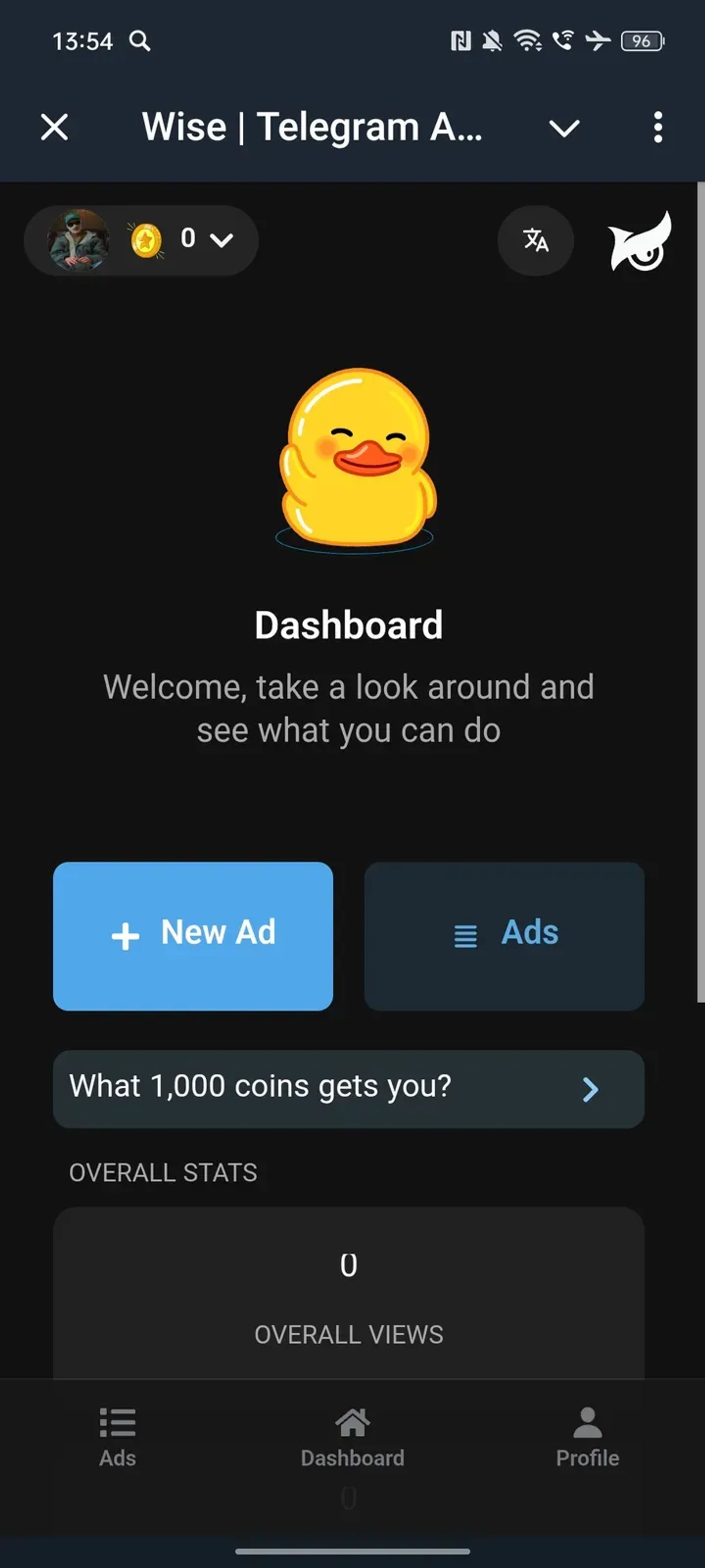 Wise | Telegram Ads ☁️ в Телеграм — скриншот 1