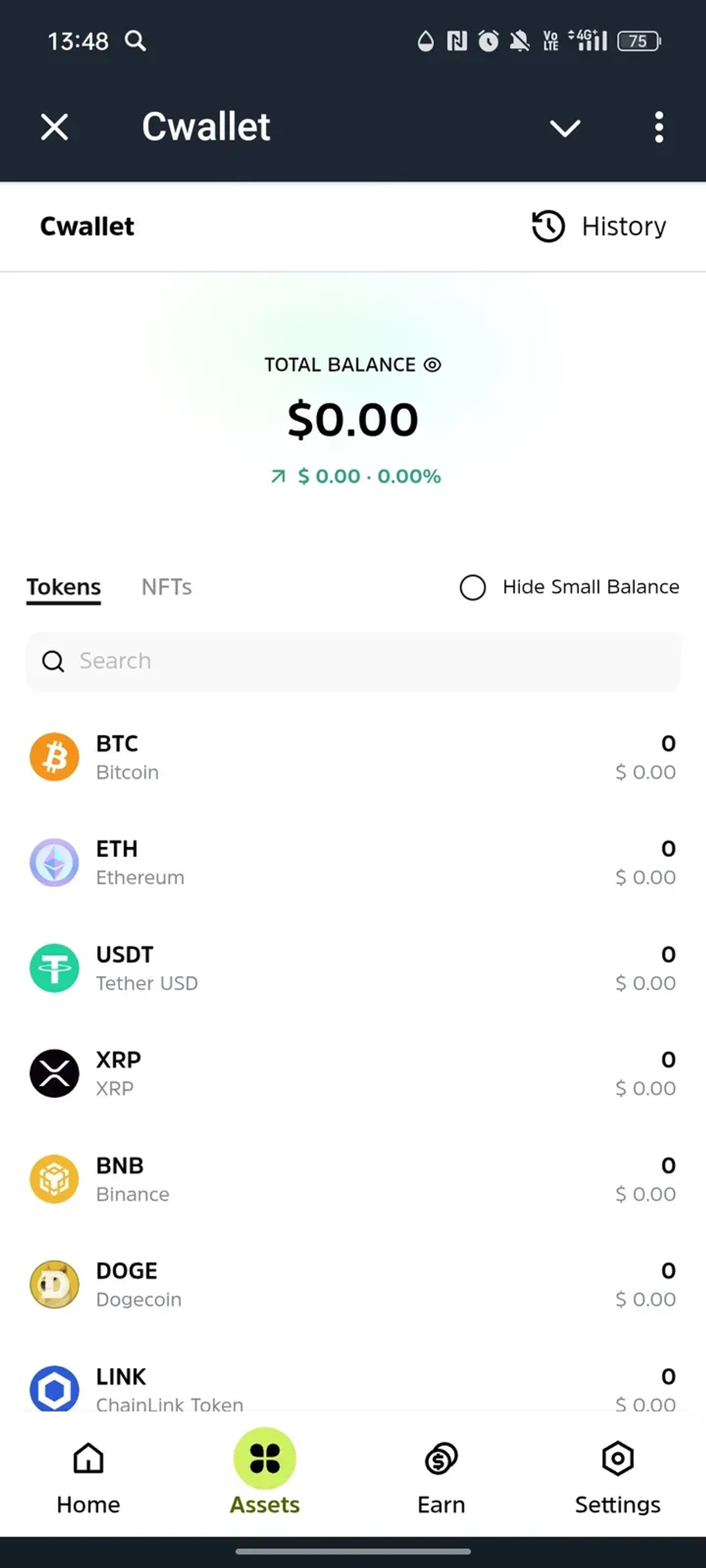 Cwallet в Телеграм — скриншот 2